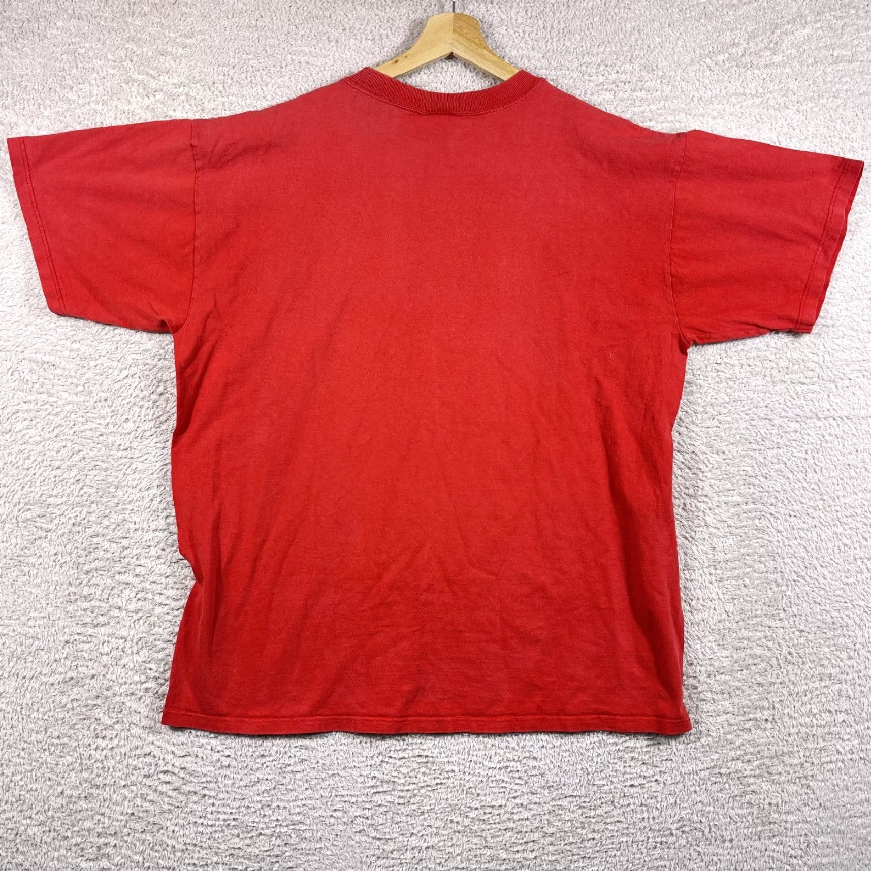 Russell Athletic VINTAGE Russell Athletic T Shirt Mens 2XL Red Blank 90s Tee Y2K USA YZY Faded Size US XXL / EU 58 / 5 - 2 Thumbnail
