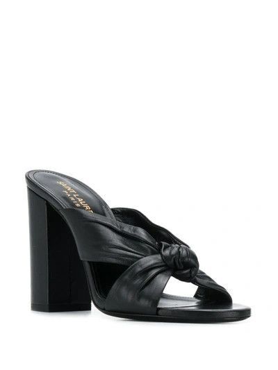 Saint Laurent Paris o1bcso1str1124 Blanca Heeled Mules in Black Size US 6.5 / IT 36.5 - 2 Thumbnail