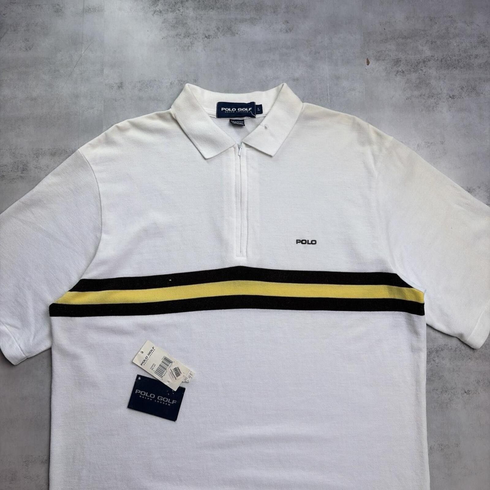 Polo Ralph Lauren Vintage 90’s White Polo Golf Distressed Deadstock Polo Shirt Size US L / EU 52-54 / 3 - 2 Thumbnail