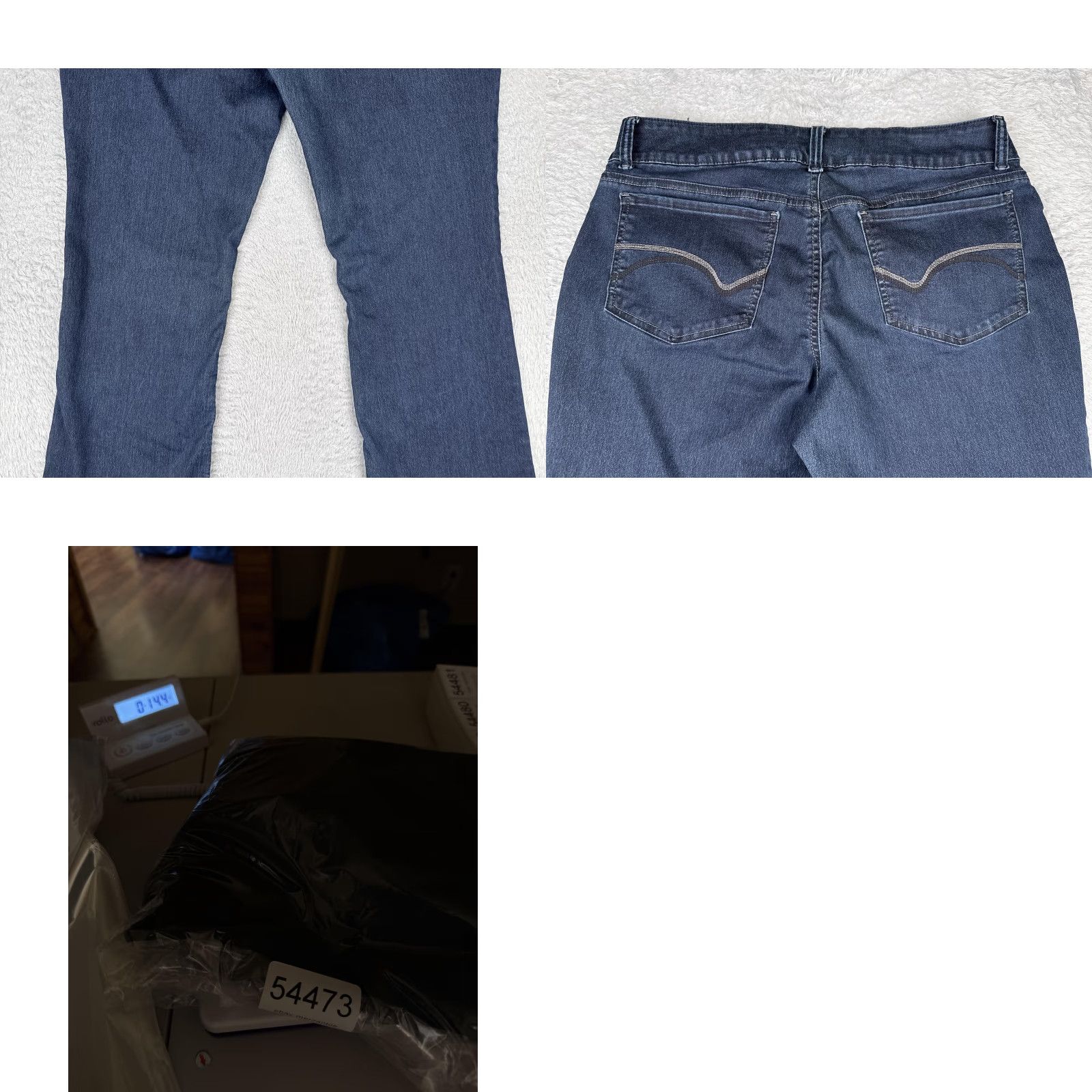 Lee Riders By Lee Jeans Womens 32 Blue Dark Wash Mid Rise Bootcut Denim Cotton 32x28 Size 24" / US 00 / IT 34 - 10 Thumbnail