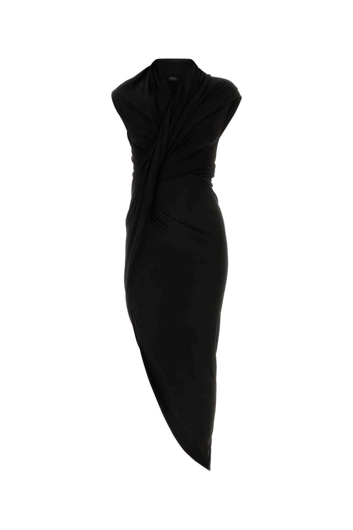 Balenciaga Black Stretch Crepe Dress Size S / US 4 / IT 40 - 1 Thumbnail