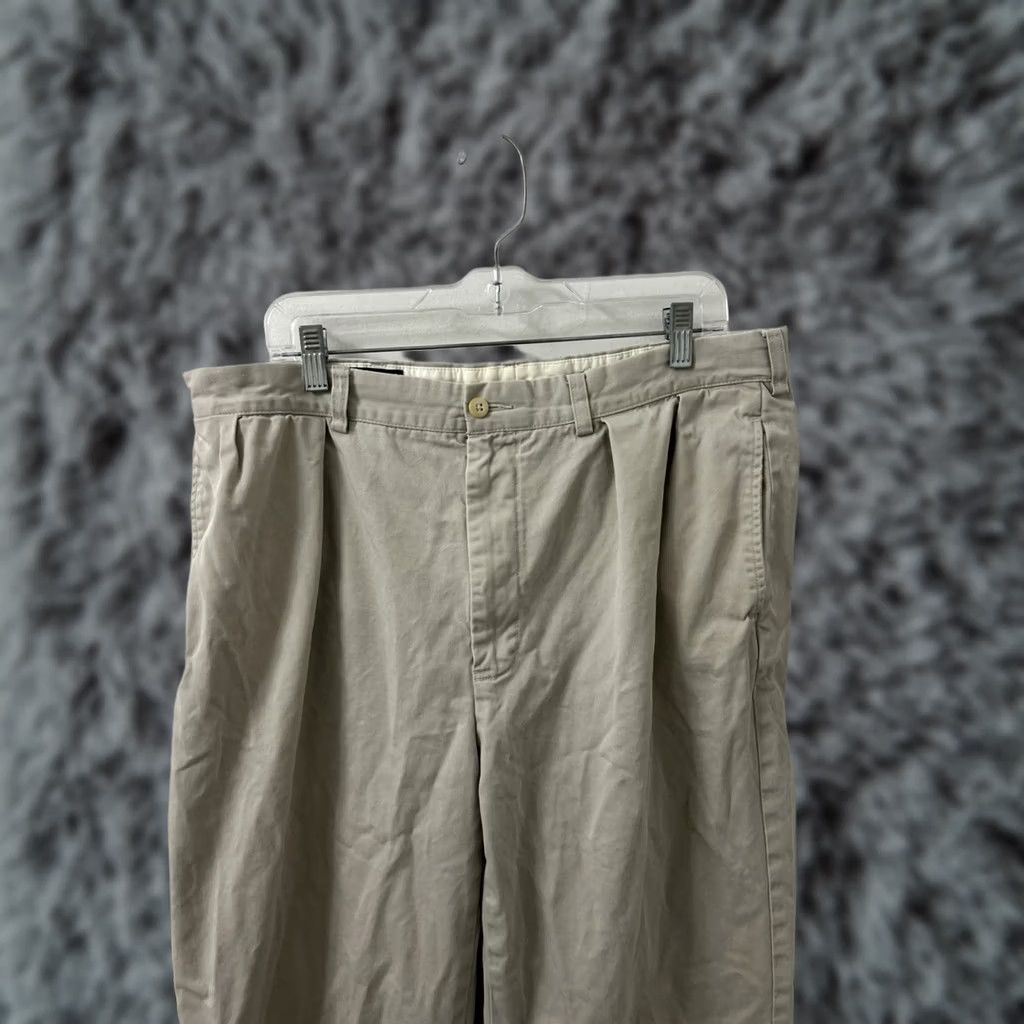 Polo Ralph Lauren VINTAGE Polo Ralph Lauren Andrew Pants Mens 36x28 Tan Pleated Chino Cotton Trousers Size US M / EU 48-50 / 2 - 1 Thumbnail