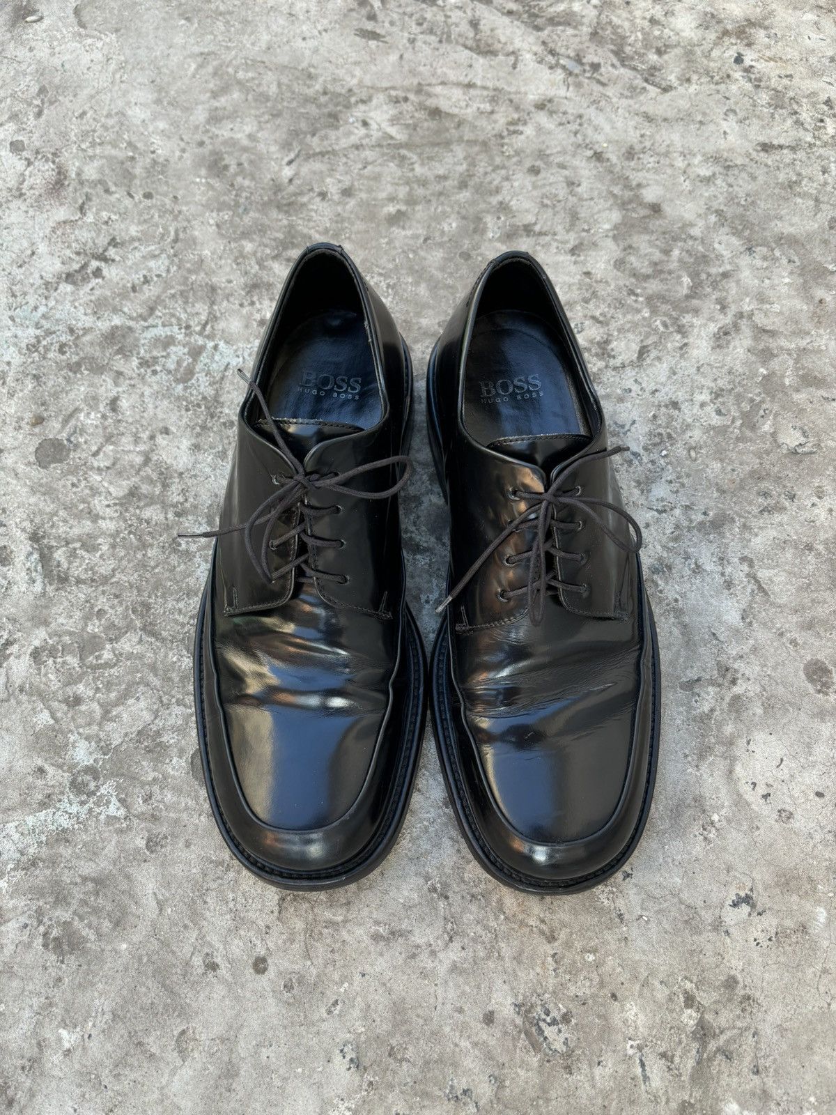 Hugo Boss Vintage 90s Hugo Boss Square Derby Shoes Size US 8.5 / EU 41-42 - 4 Thumbnail