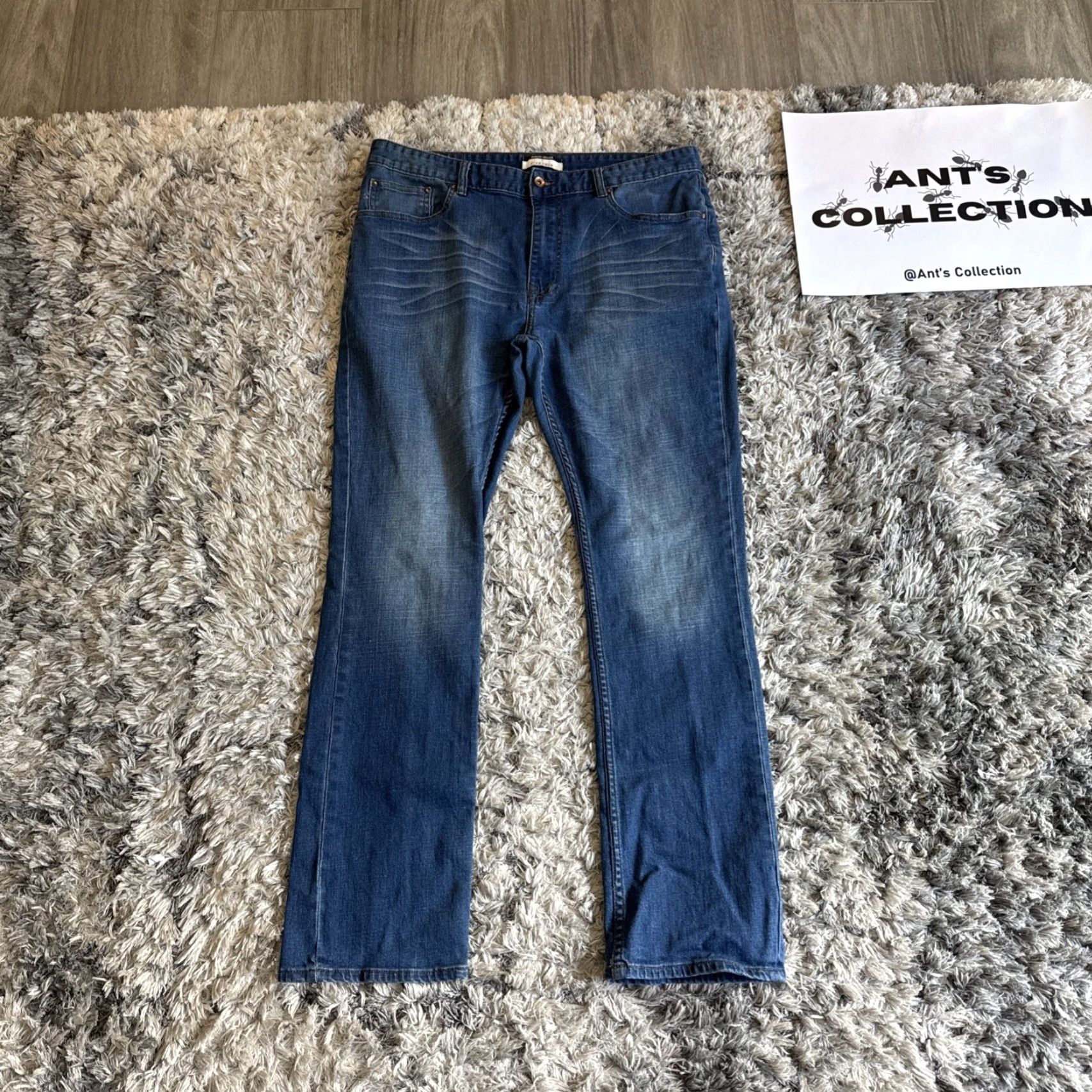Robert Geller Robert Geller + Five Four Blue Denim Straight Stretch Fit Jeans Men 36x32 - Jeans - Blue - Men - 36x32 Size US 36 / EU 52 - 5 Thumbnail