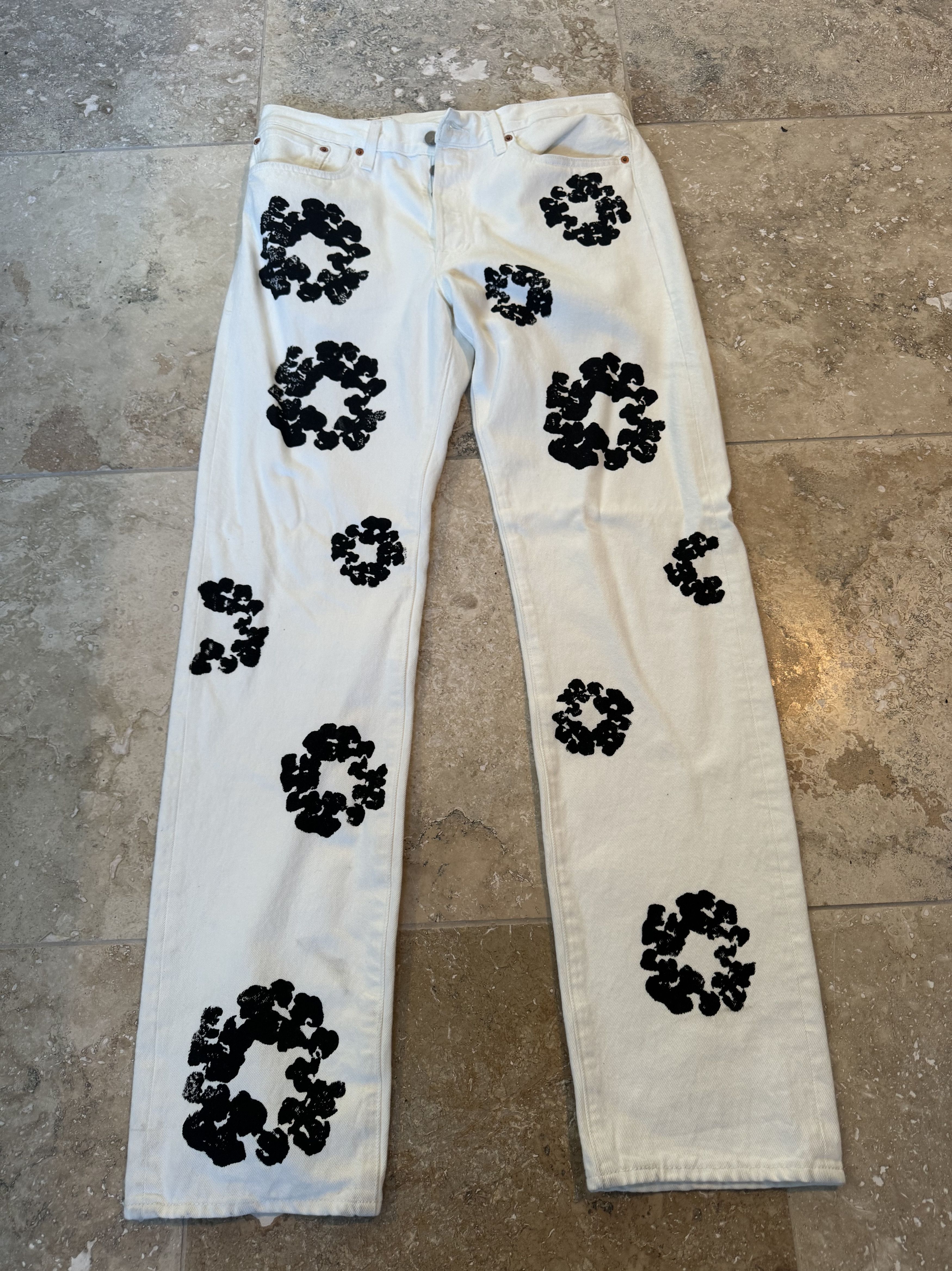 image of Denim Tears White Pants, Men's (Size 34)