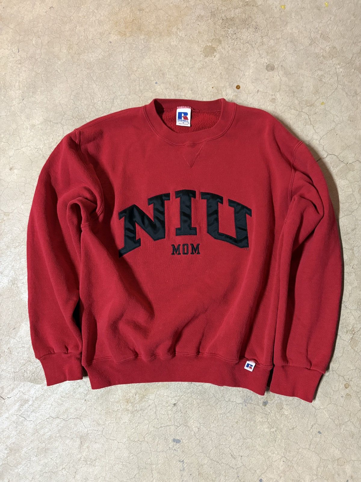 Russell Athletic Vintage 90s Russell Athletic NIU Mom Crewneck Sweatshirt Red Size US S / EU 44-46 / 1 - 1 Thumbnail