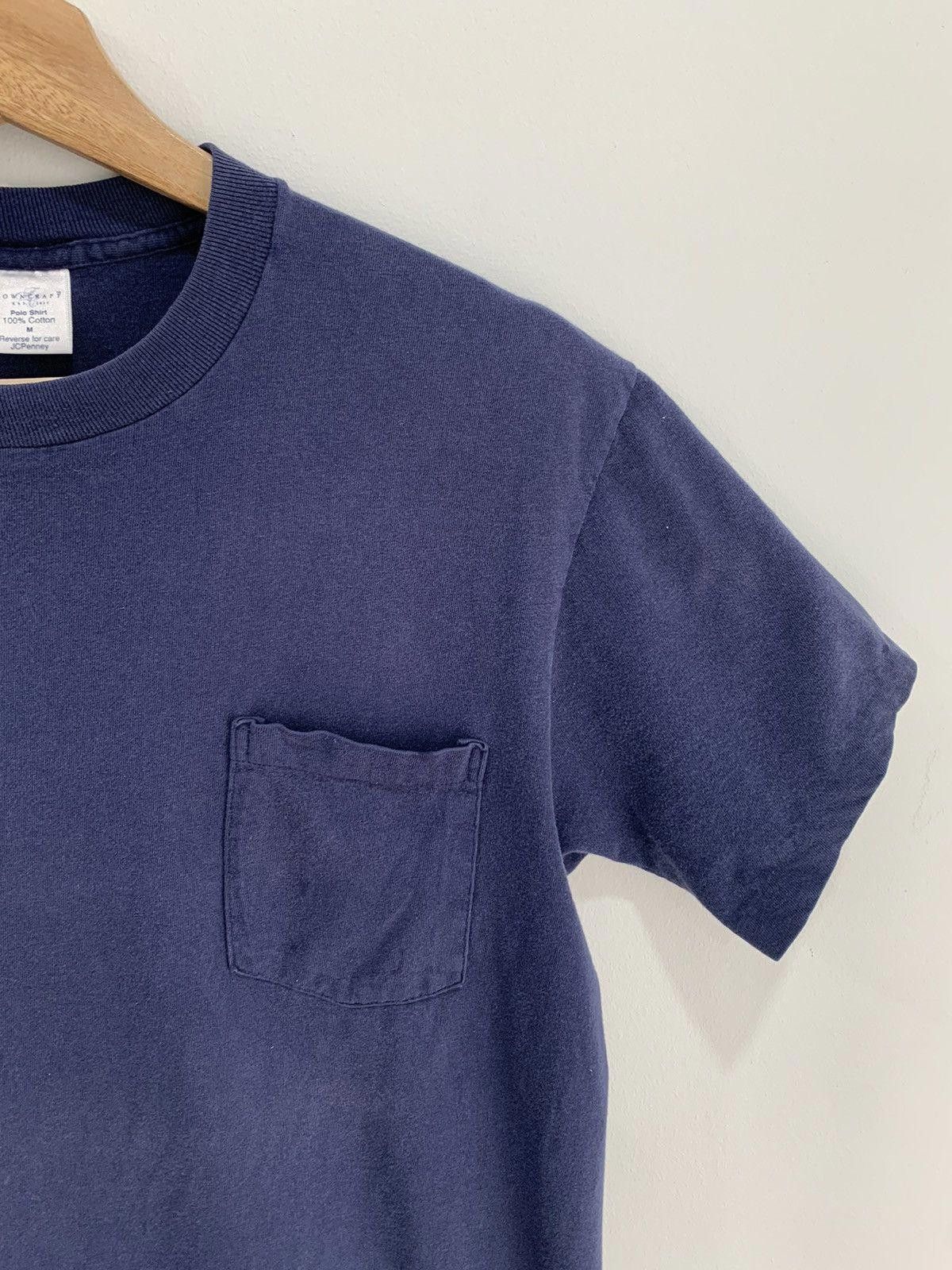 Vintage Vintage 90s Navy Blue Pocket Tee Shirt Sun Faded Size US M / EU 48-50 / 2 - 3 Thumbnail