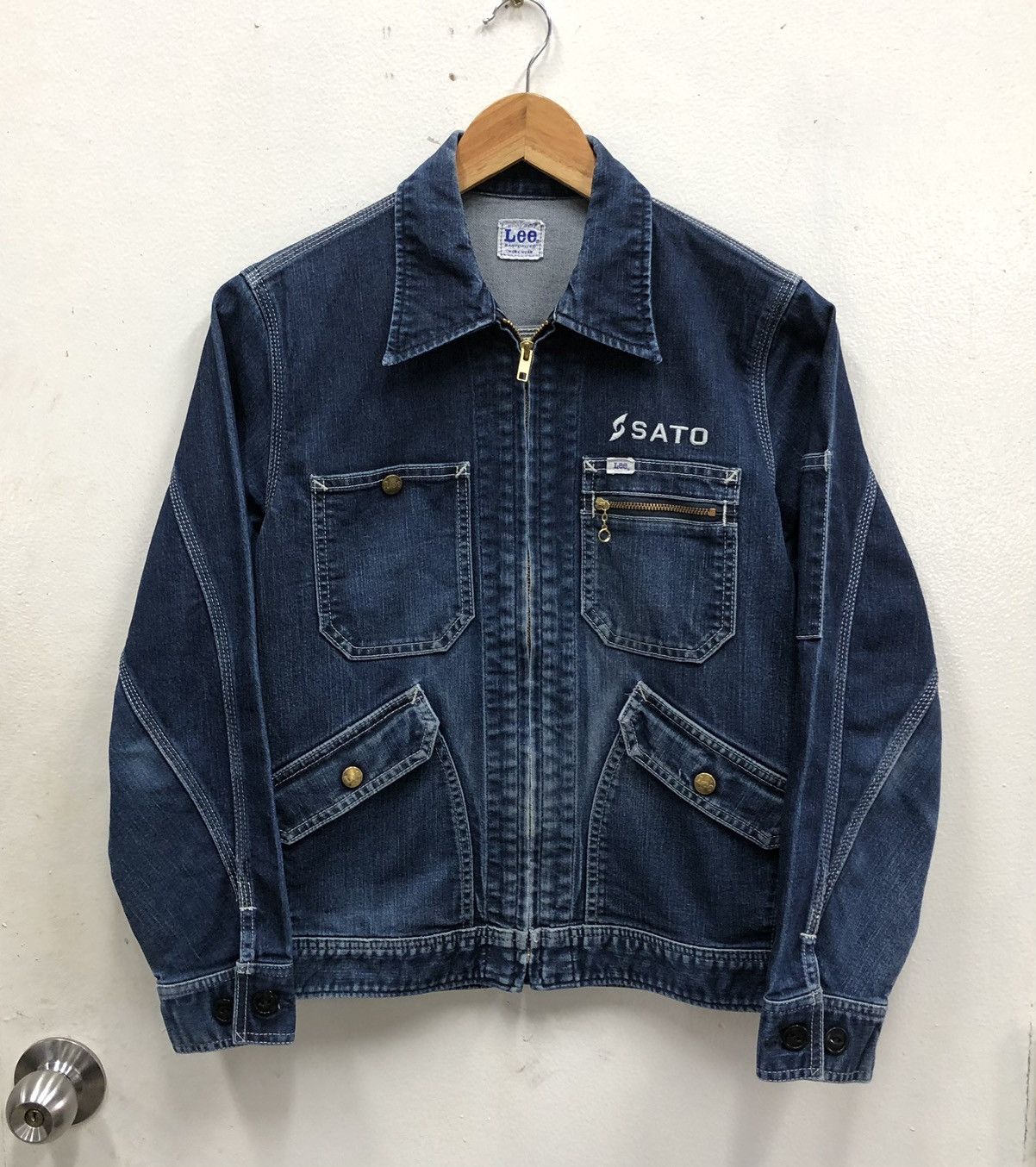 Lee Vintage 90s Lee Denim Workwear Union Made Jeans Women Jacket Size M / US 6-8 / IT 42-44 - 3 Thumbnail