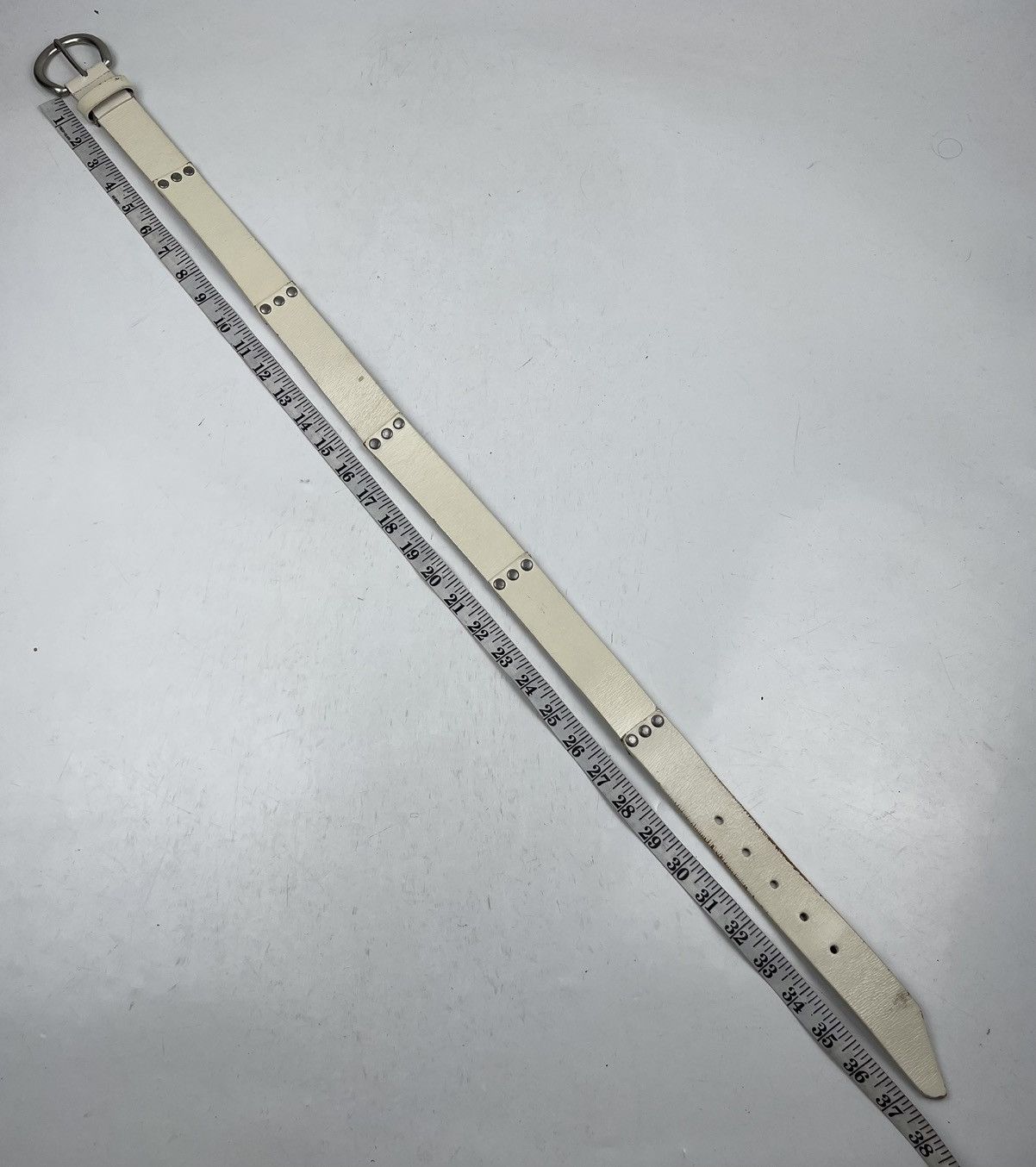 Japanese Brand studded leather belt tc39 Size 32 - 5 Thumbnail