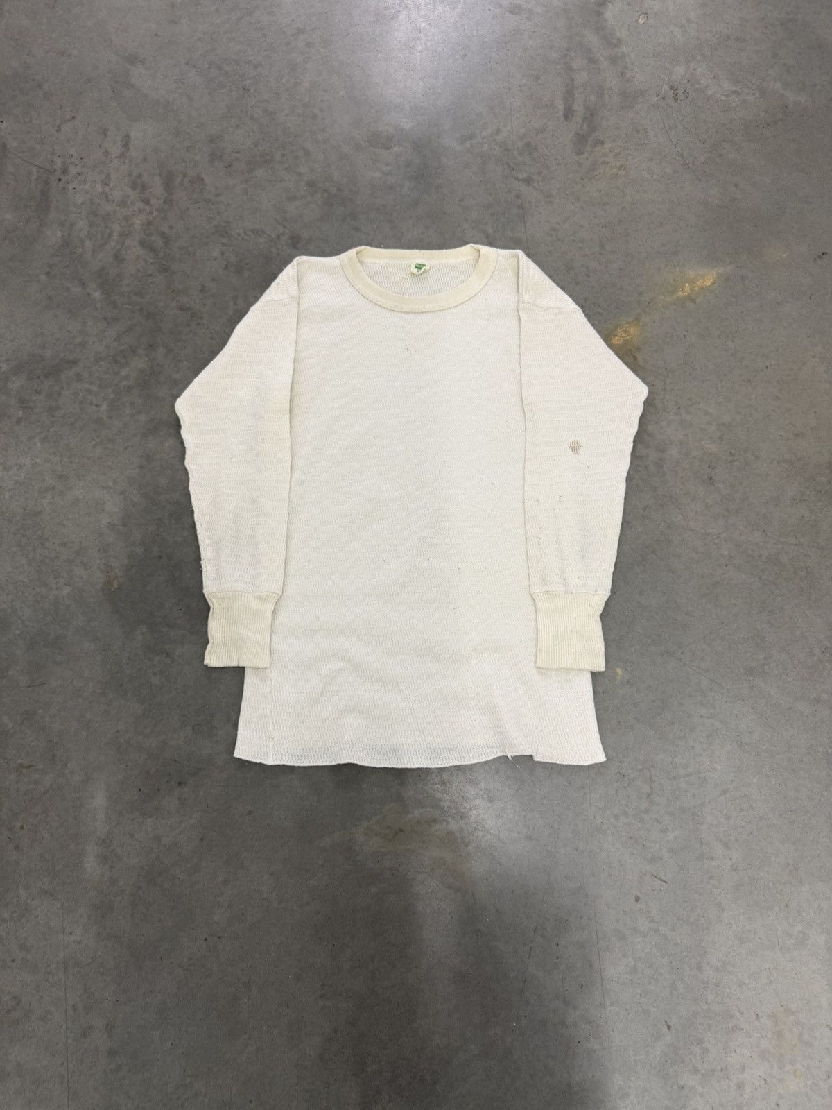 Hanes Vintage Hanes Thermal Lined White Long Sleeve Shirt 70s USA Size US L / EU 52-54 / 3 - 5 Thumbnail