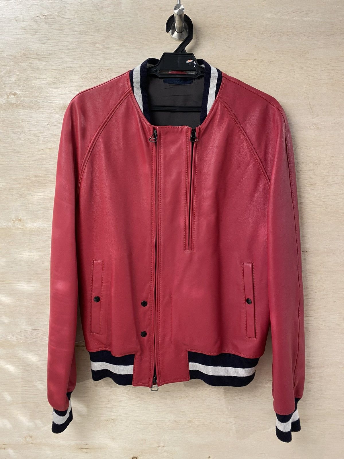 Lanvin LANVIN Pink Leather Bomber Size 48 Size US M / EU 48-50 / 2 - 1 Thumbnail