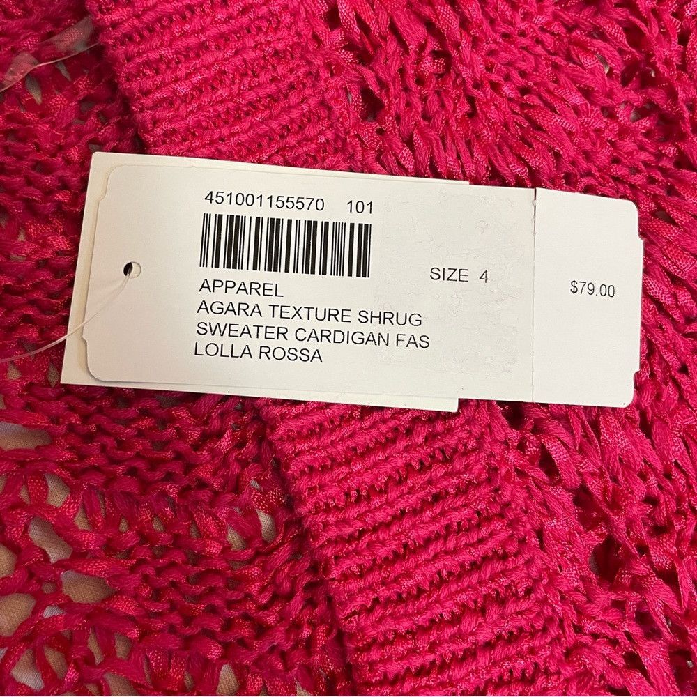 Chicos NWT New Chico's Pink Cotton Blend Knit Shrug Cardigan Size Size XXL / US 16-18 / IT 52-54 - 9 Thumbnail