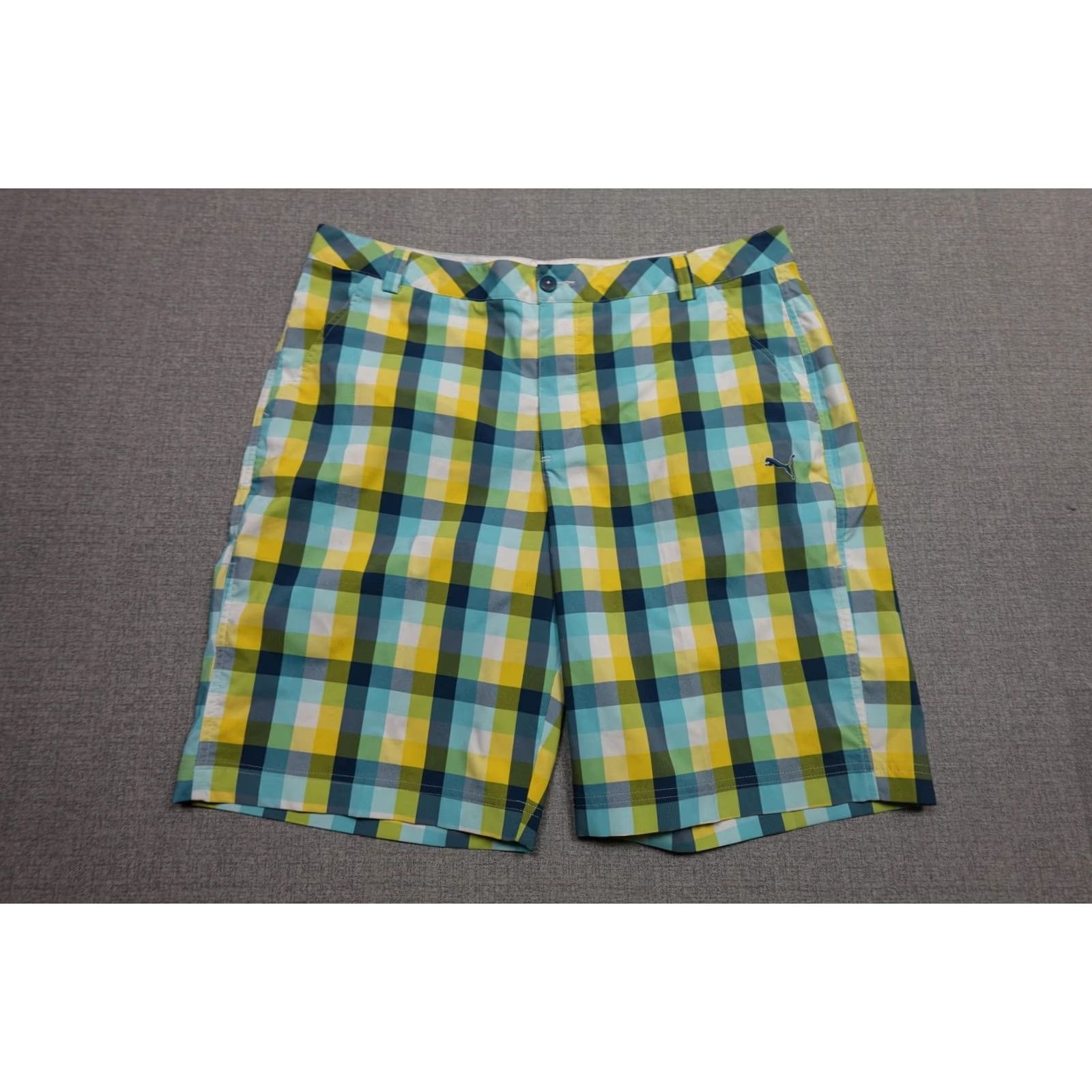 Puma Puma Shorts Mens 38 Plaid Cotton Chino Golf 11 Inseam Performance Stretch Size US 38 / EU 54 - 3 Thumbnail