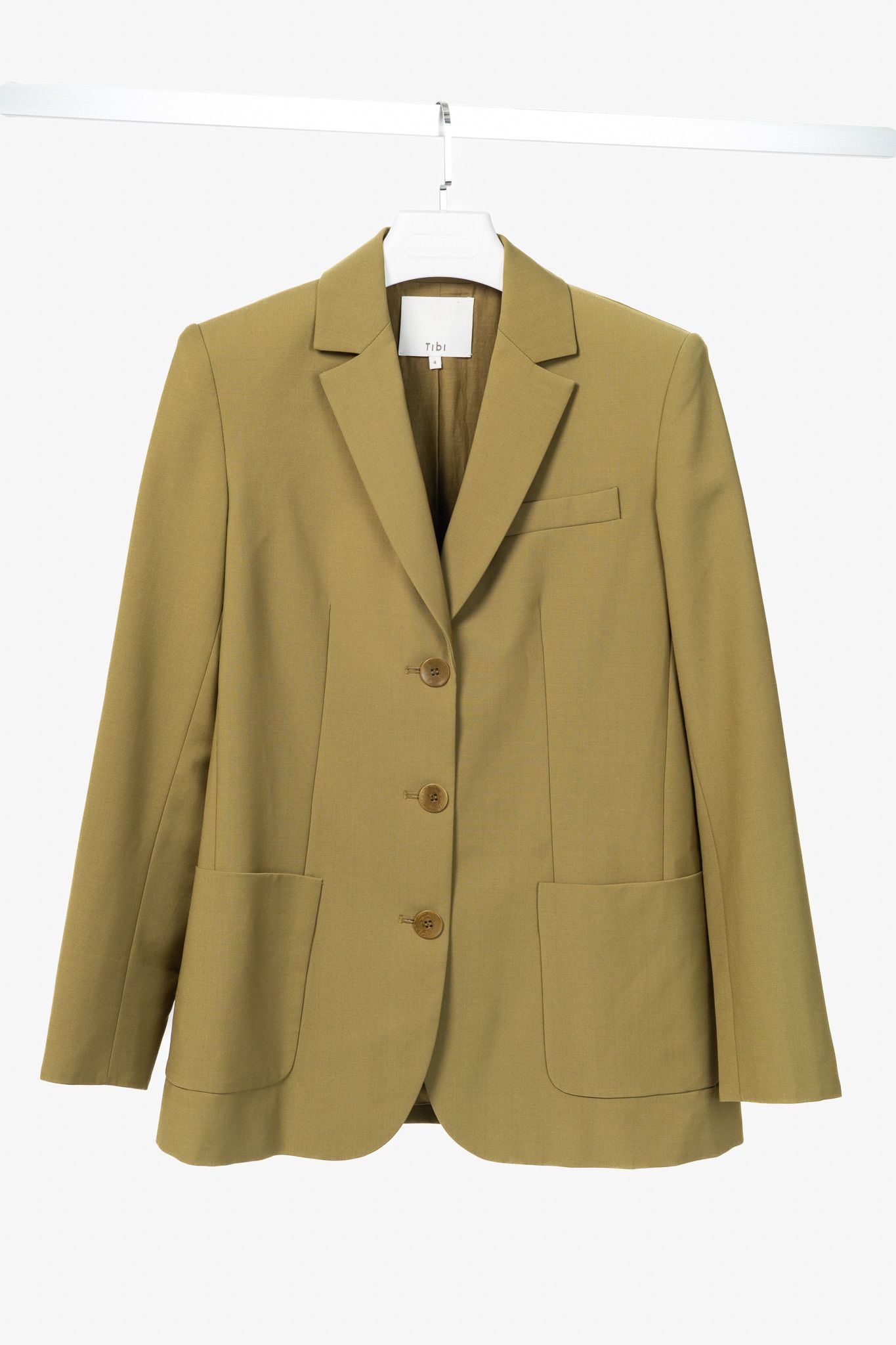 Tibi Tibi Max Dark Hazel Tropical-Wool Blazer Size S / US 4 / IT 40 - 1 Thumbnail