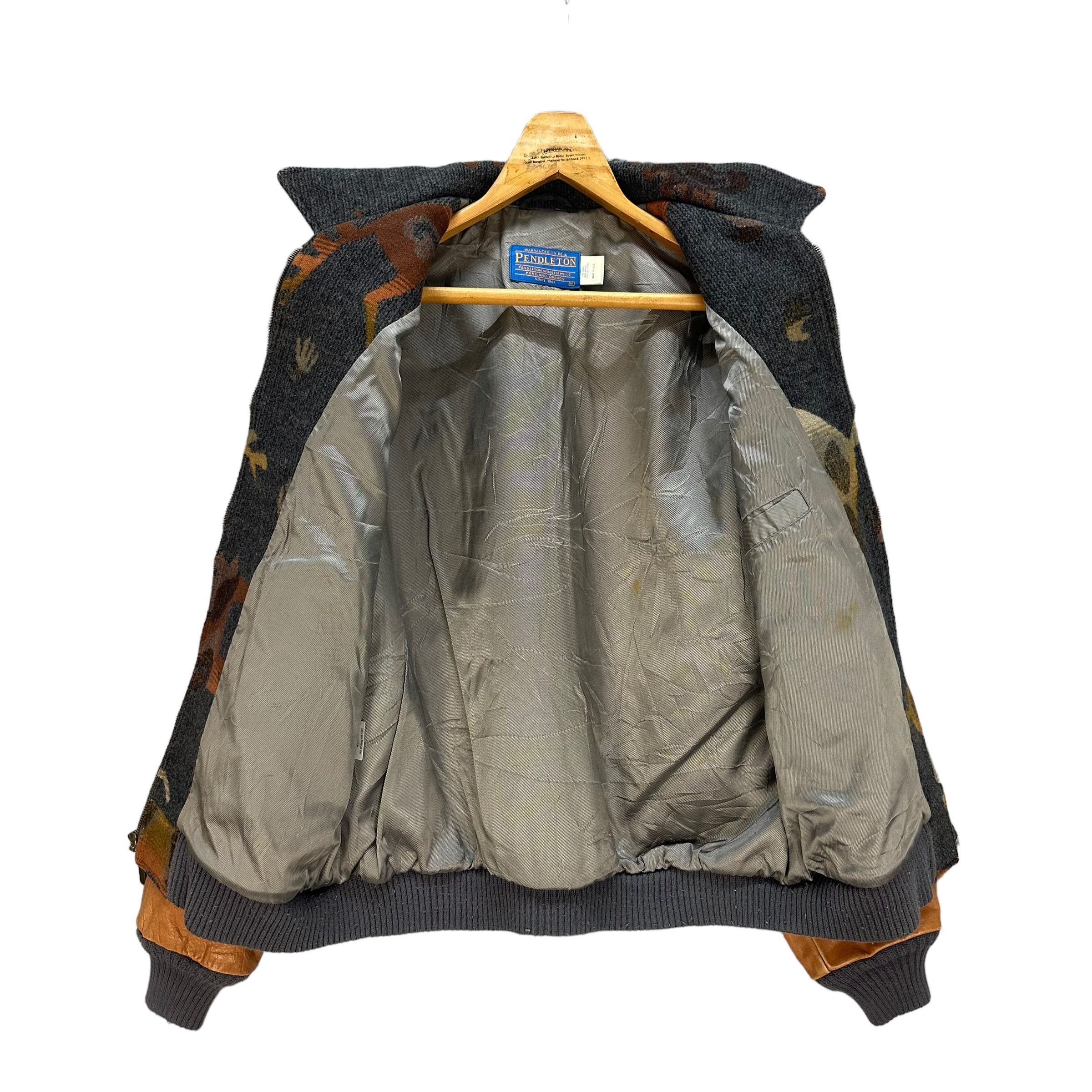 Pendleton VINTAGE PENDLETON MADE IN USA WOOL LEATHER JACKET #8915 Size US M / EU 48-50 / 2 - 8 Thumbnail