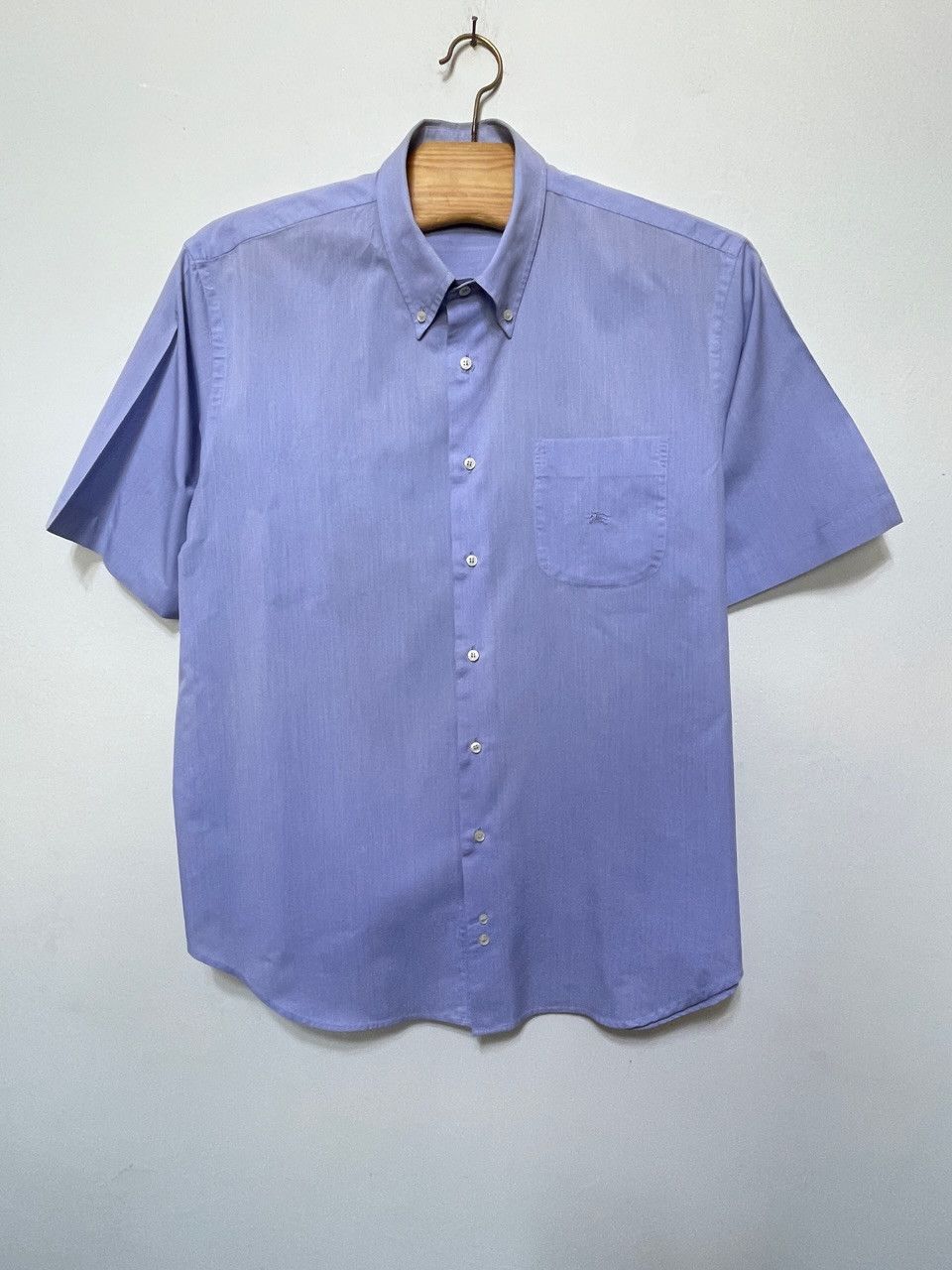 Burberry 🔥 Burberry shirt short sleeve blue xl cotton summer Size US XL / EU 56 / 4 - 5 Thumbnail