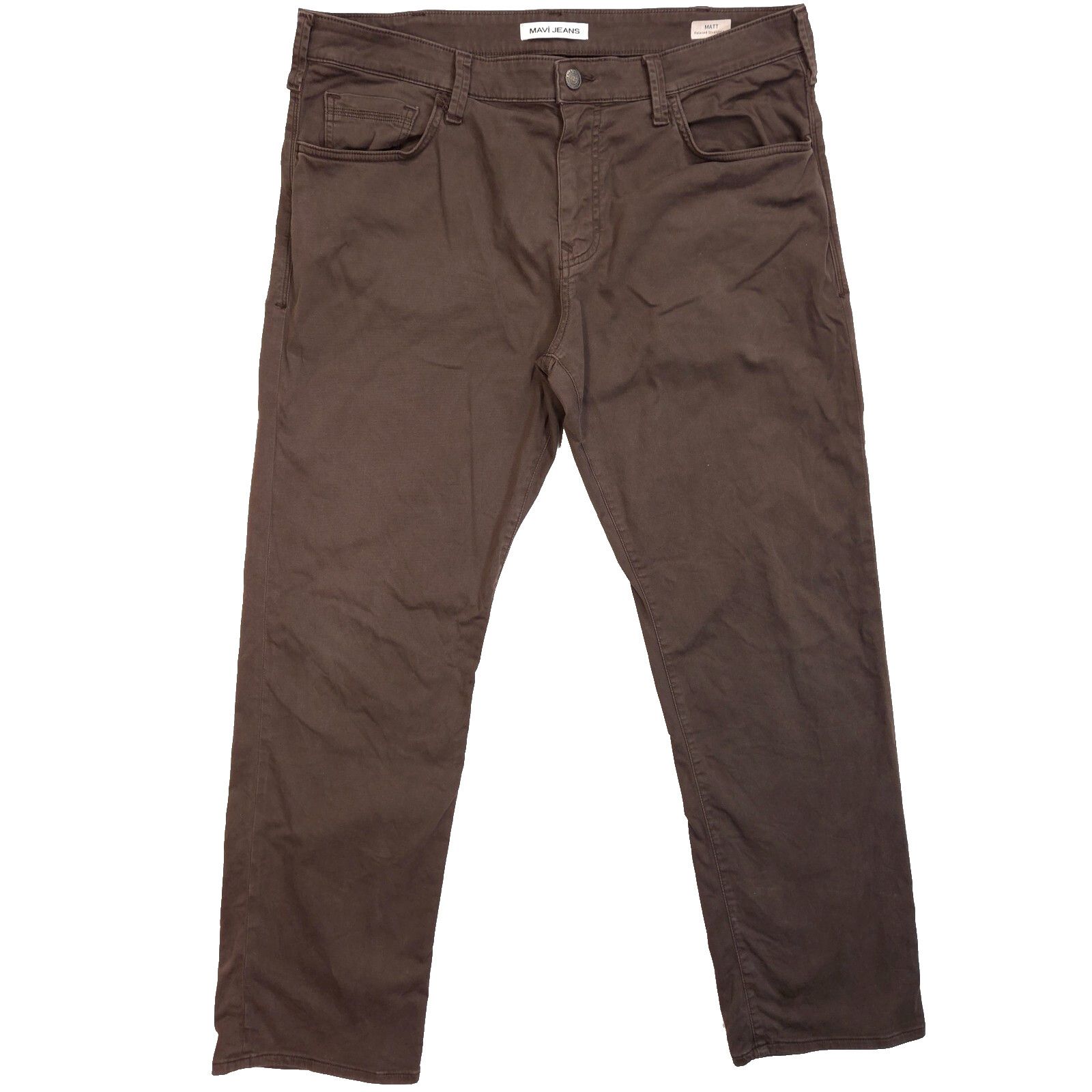 Mavi Mavi Jeans Matt Relaxed Straight Leg Pants Mens 38x32 Brown Size US 38 / EU 54 - 1 Thumbnail