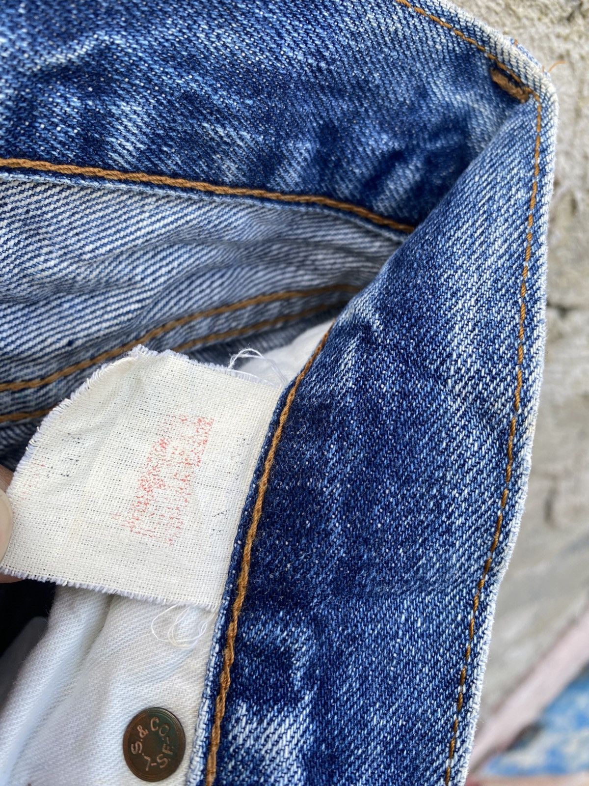 Levi's Vintage Clothing Levi's big E redline distressed japan jeans Size US 30 / EU 46 - 11 Thumbnail