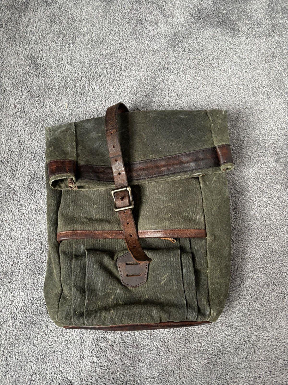 Other LM Leather Waxed Green Canvas Rucksack Size ONE SIZE - 1 Thumbnail