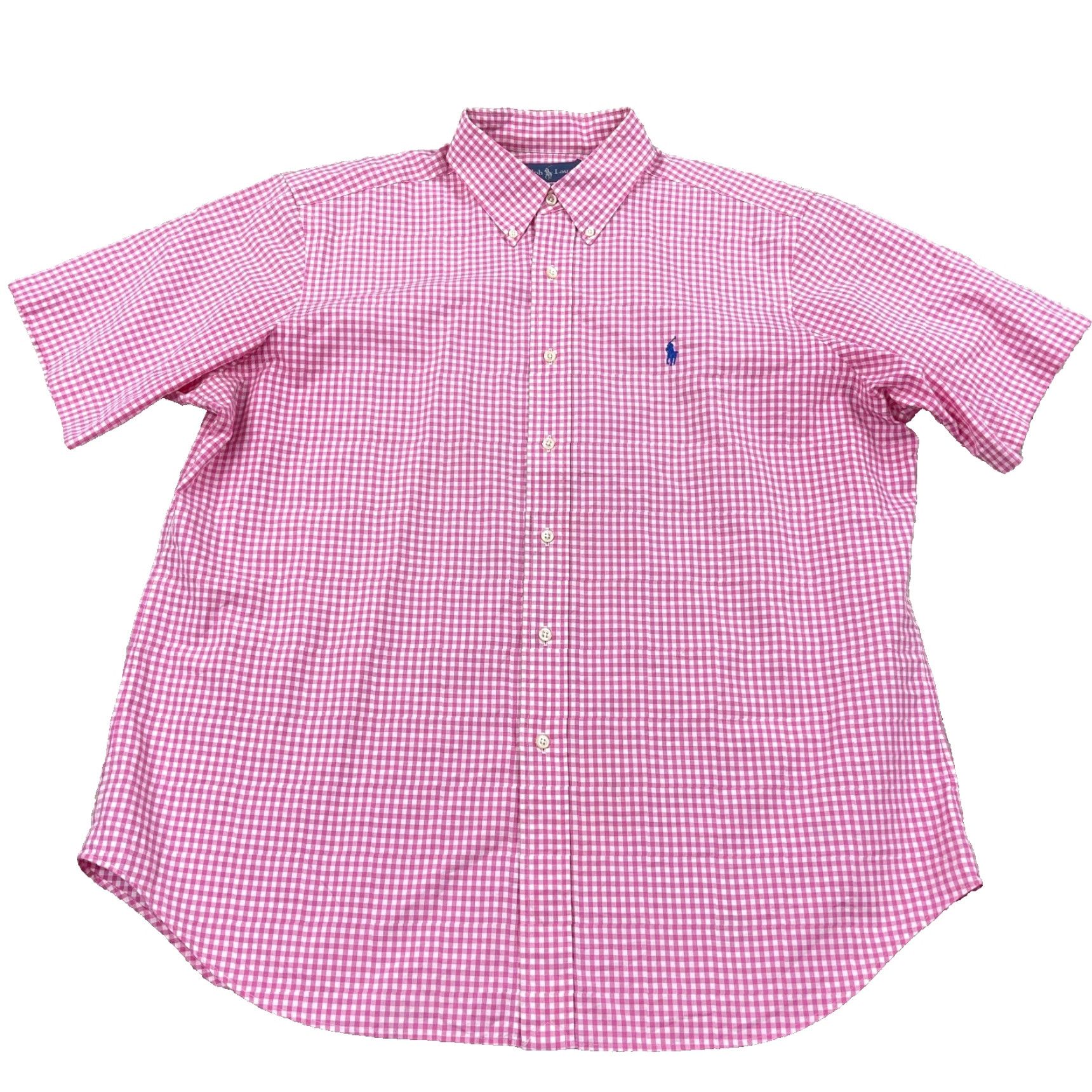 Ralph Lauren Ralph Lauren Shirt Men XL Pink Check Button Up Classic Fit Camp Gingham Cotton Size US XL / EU 56 / 4 - 2 Thumbnail