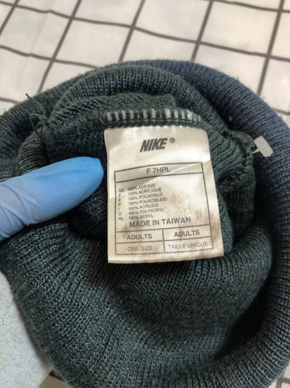 Nike Vintage Y2K Center Swoosh Nike Beanie Winter Hat Cap Dark Size ONE SIZE - 5 Thumbnail