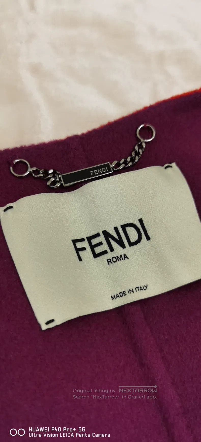 Fendi Fendi Red, purple, and black striped woolen coat Size XS / US 0-2 / IT 36-38 - 4 Thumbnail