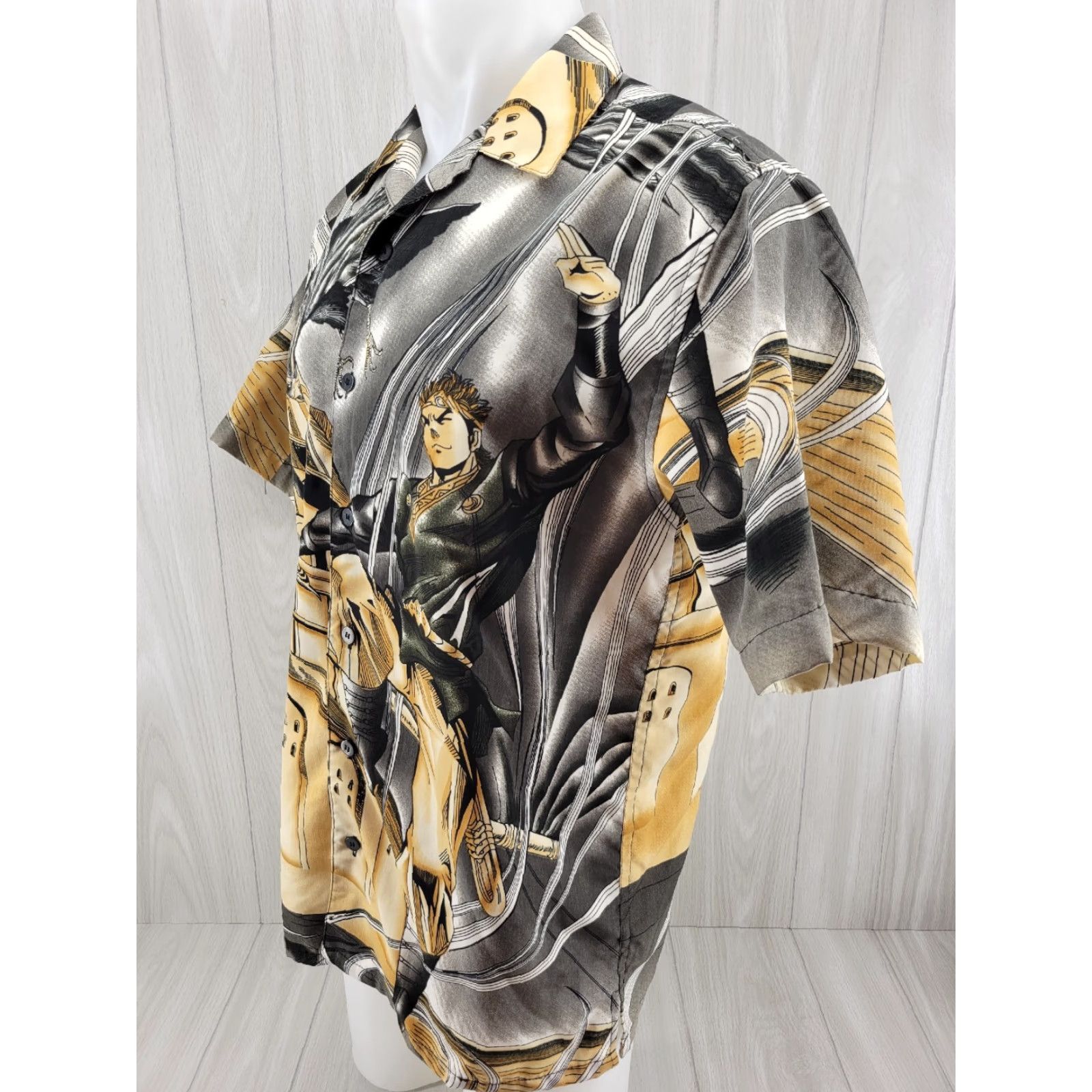 Vintage VINTAGE Claudio Nucci Anime Samurai Warrior Eagle Hawk Button Up AOP Shirt Mens MED Size US M / EU 48-50 / 2 - 2 Thumbnail