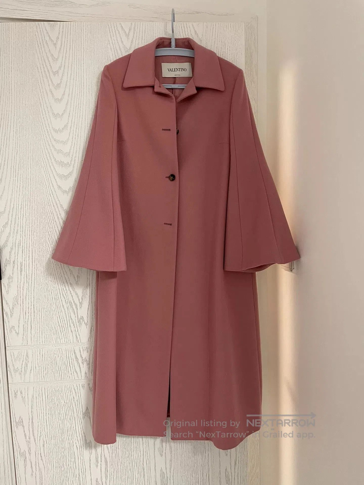 Valentino Valentino Pink Wool Long Coat. Size US M / EU 48-50 / 2 - 2 Thumbnail