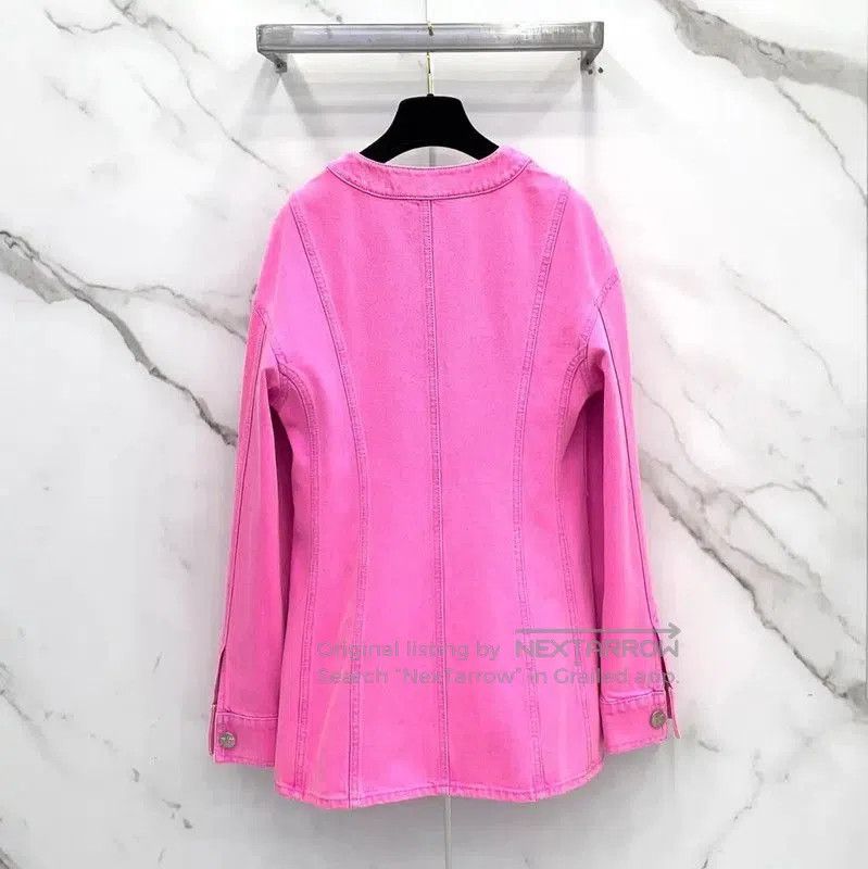 Chanel Chanel Pink Cotton Women's Jacket . Size S / US 4 / IT 40 - 1 Thumbnail