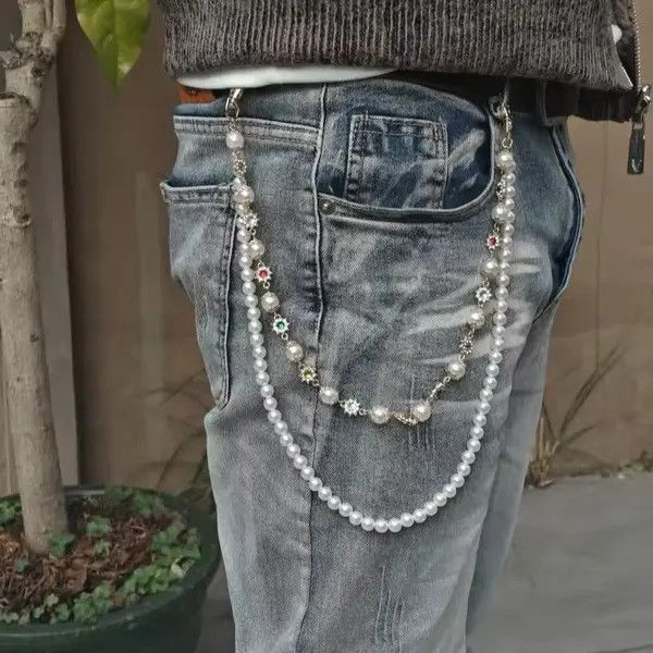 Jewelry Kawamura x Aoki Luxury Imitation Pearl Pants Chain Size ONE SIZE - 8 Thumbnail