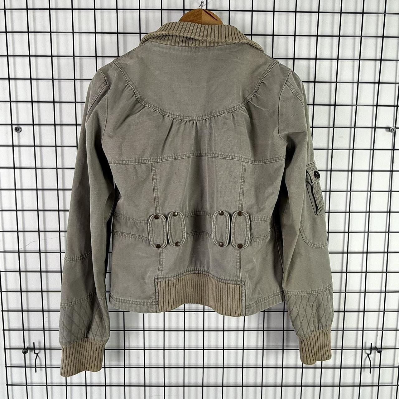 Vintage Jeans Jacket Goth Patchwork Lace Beige Opium Affilaction Size M / US 6-8 / IT 42-44 - 2 Thumbnail