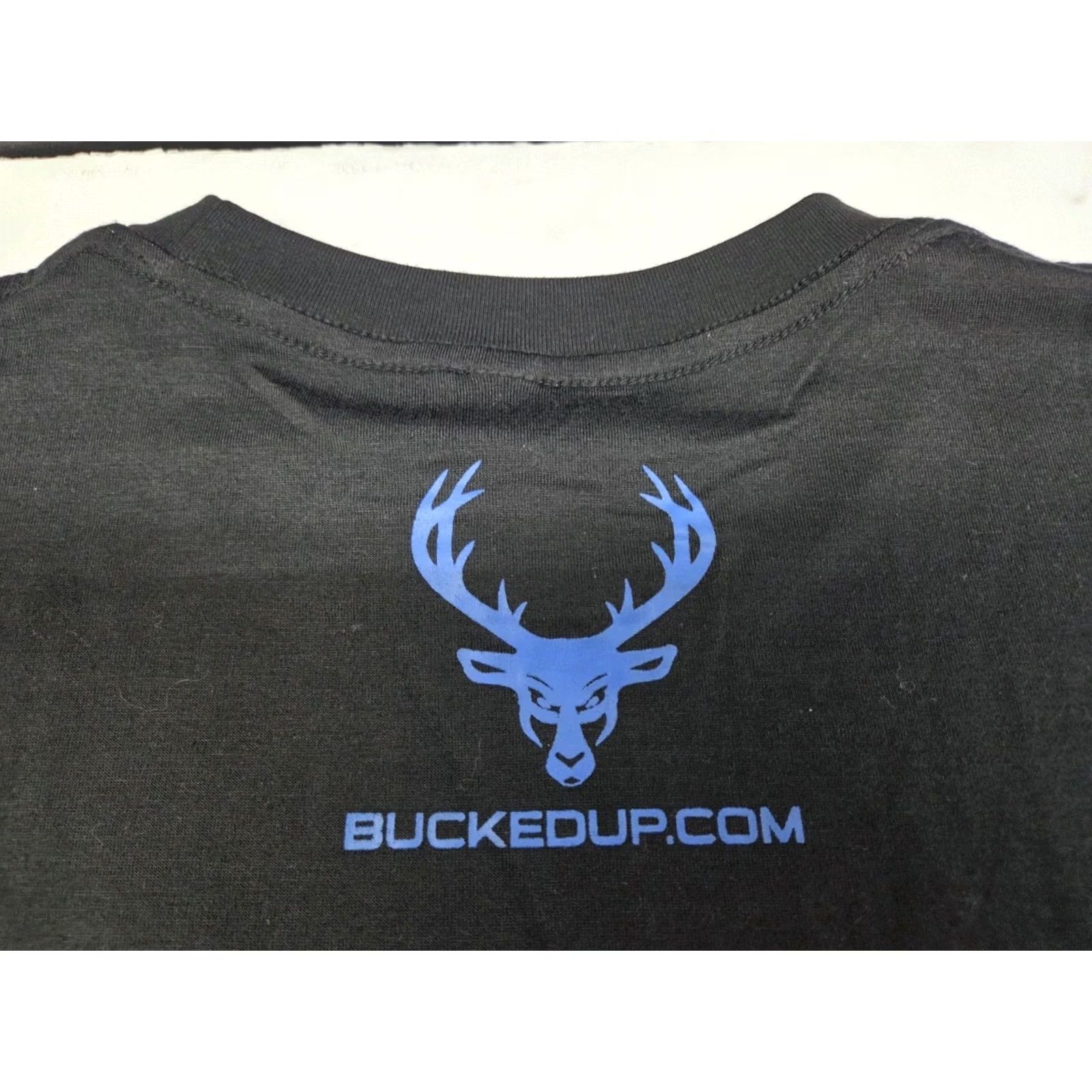 Vintage Bucked Up Short Sleeve Shirt Black/Blue M Logo Crew Neck Mens T-Shirt Cotton Polyester Spandex All Seasons Size US M / EU 48-50 / 2 - 3 Thumbnail