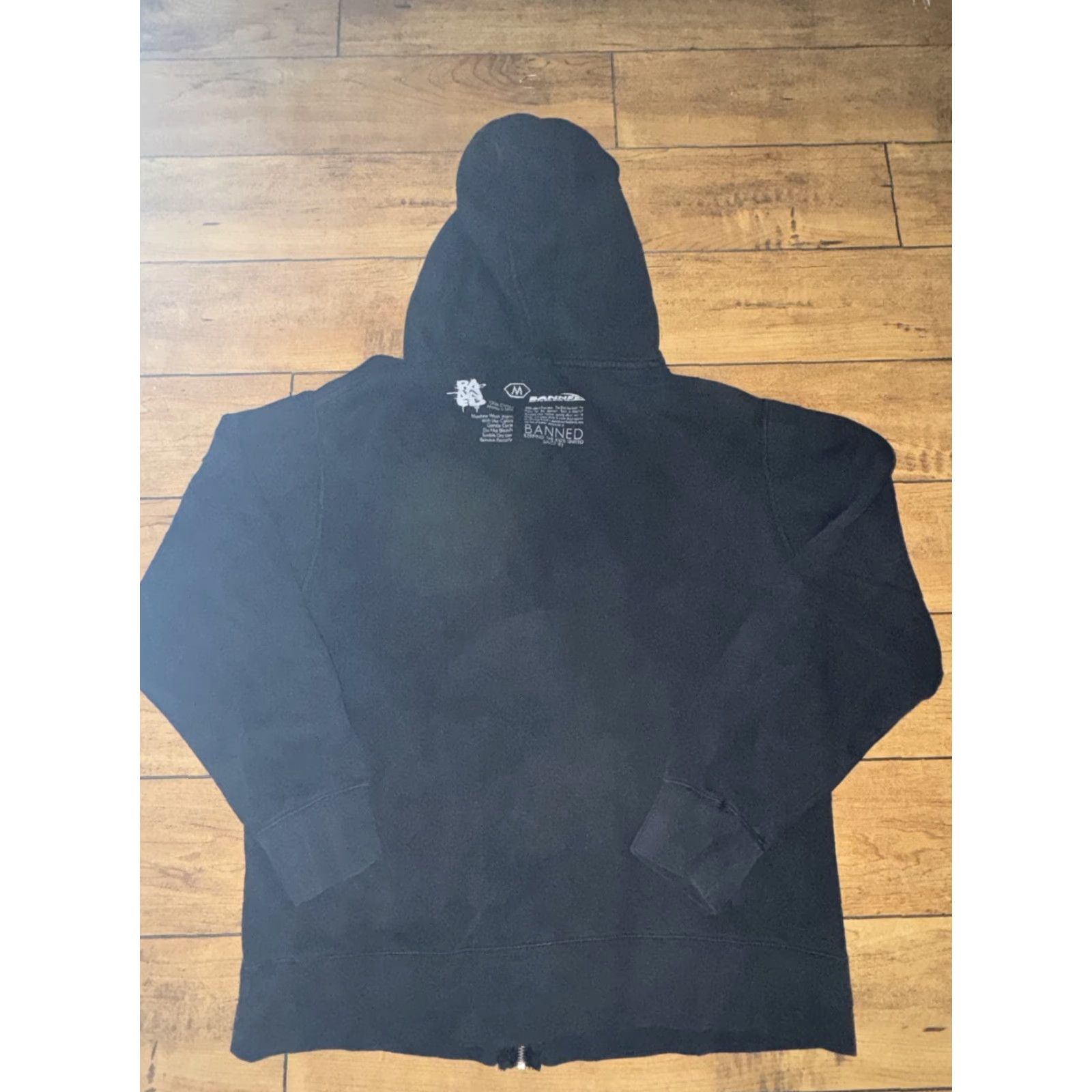 Vintage Y2K Banned Board Shop Skateboarding Full Zip Up Hoodie Black Medium Mens Size US M / EU 48-50 / 2 - 4 Thumbnail