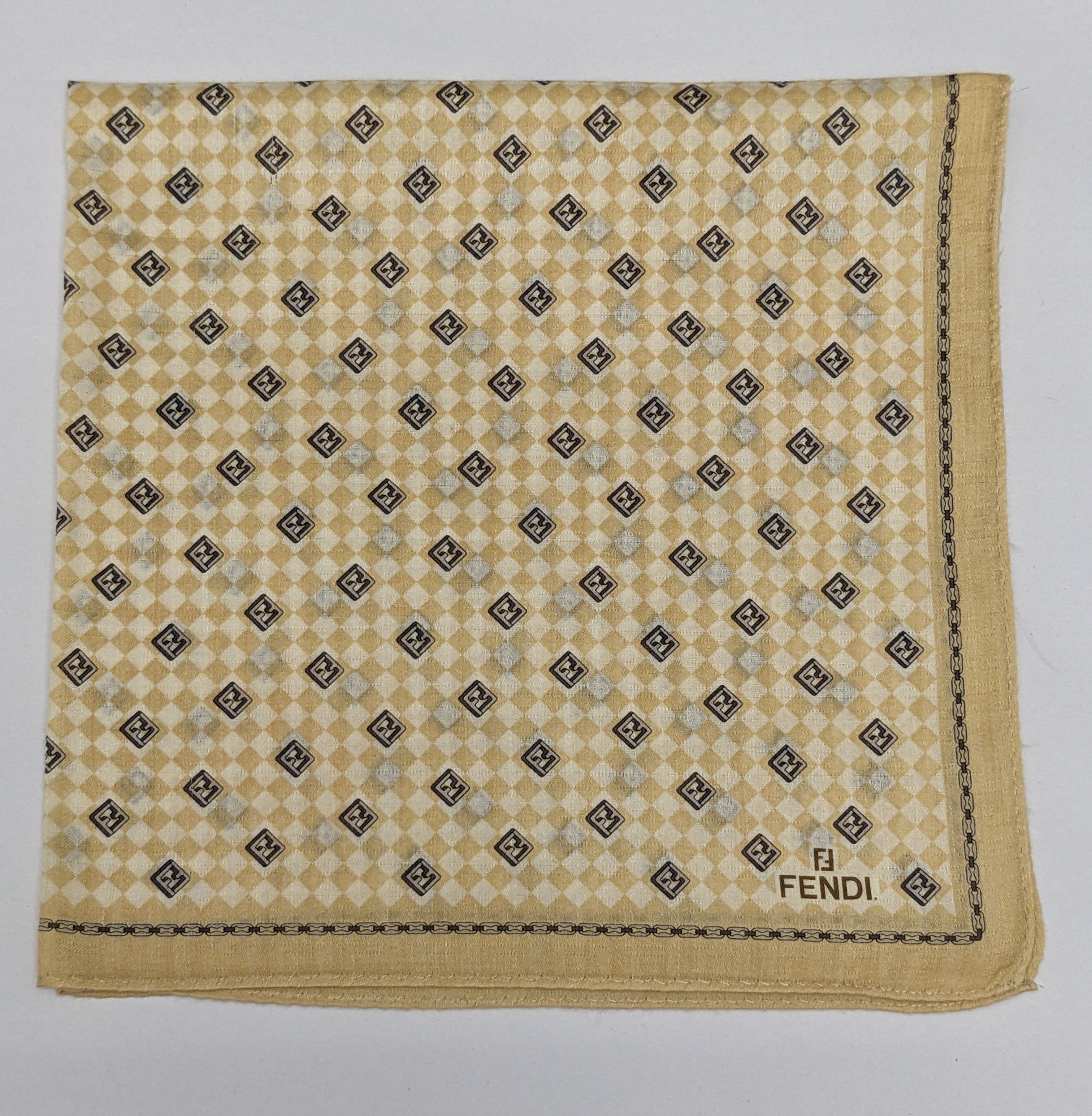 Fendi Vintage Fendi Handkerchief Scarf Zucca FF Monogram Size ONE SIZE - 1 Thumbnail