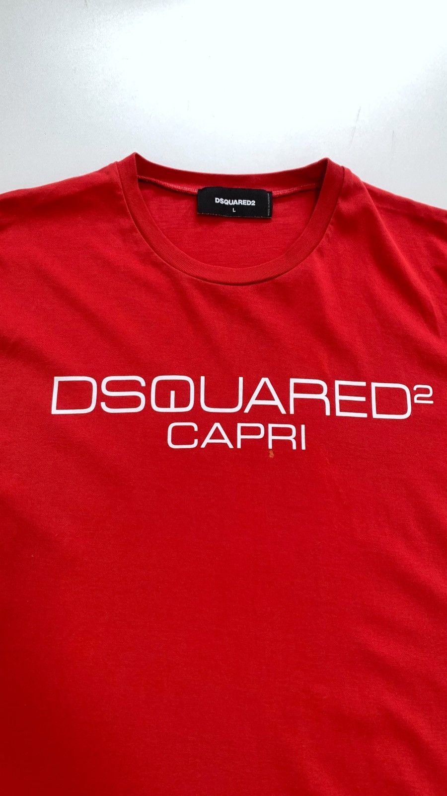 Dsquared2 Dsquared2 Capri T Shirt Red Cotton Mens Size L Size US L / EU 52-54 / 3 - 4 Thumbnail