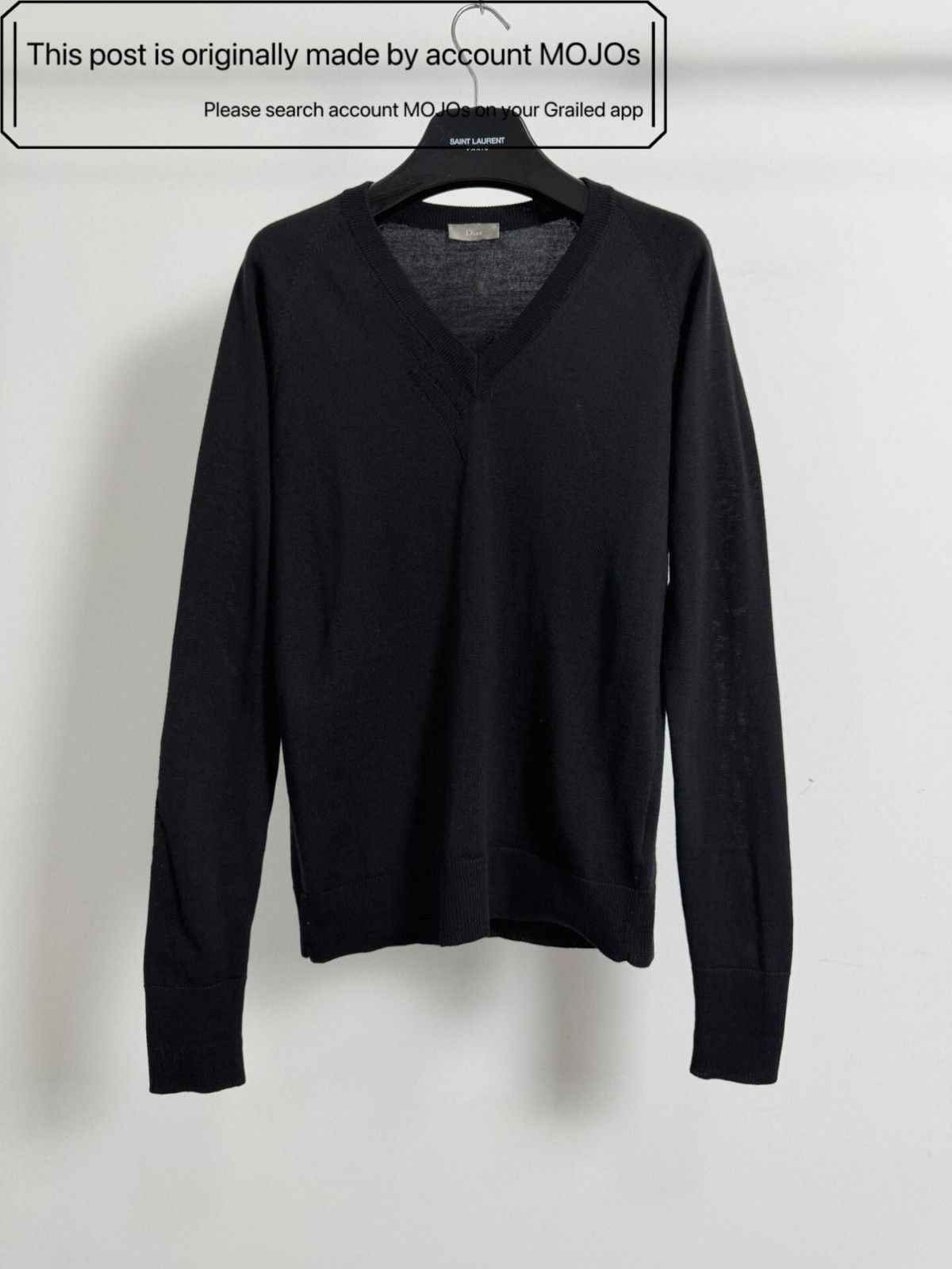 Dior Dior Homme AW05 Distressed V-Neck Knit | Grailed