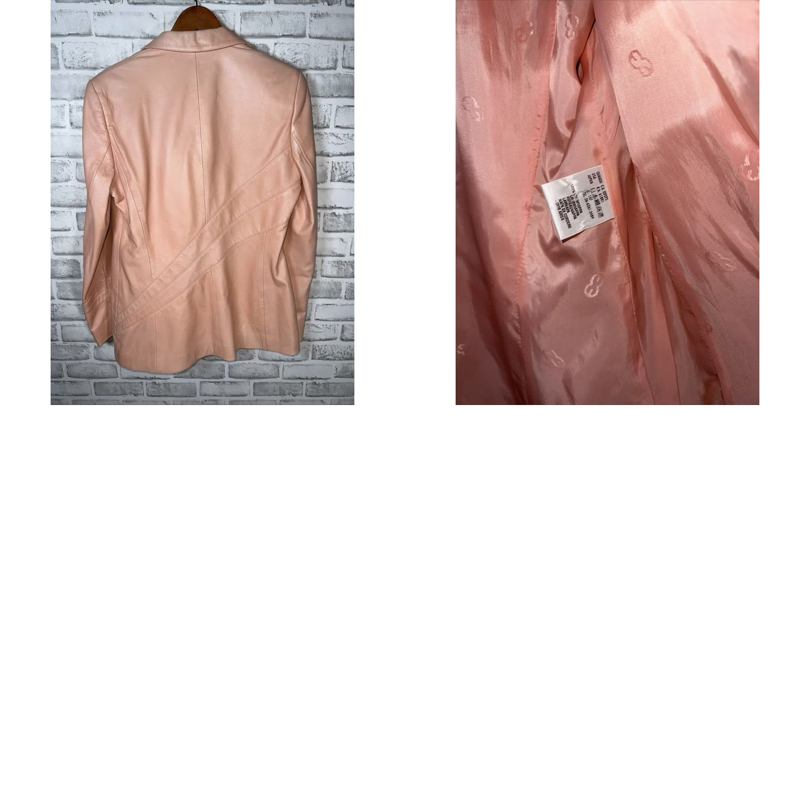 Escada VINTAGE Escada Pink SOFT Lamb Leather 2 Button Jacket Womens 42 Size M / US 6-8 / IT 42-44 - 8 Thumbnail
