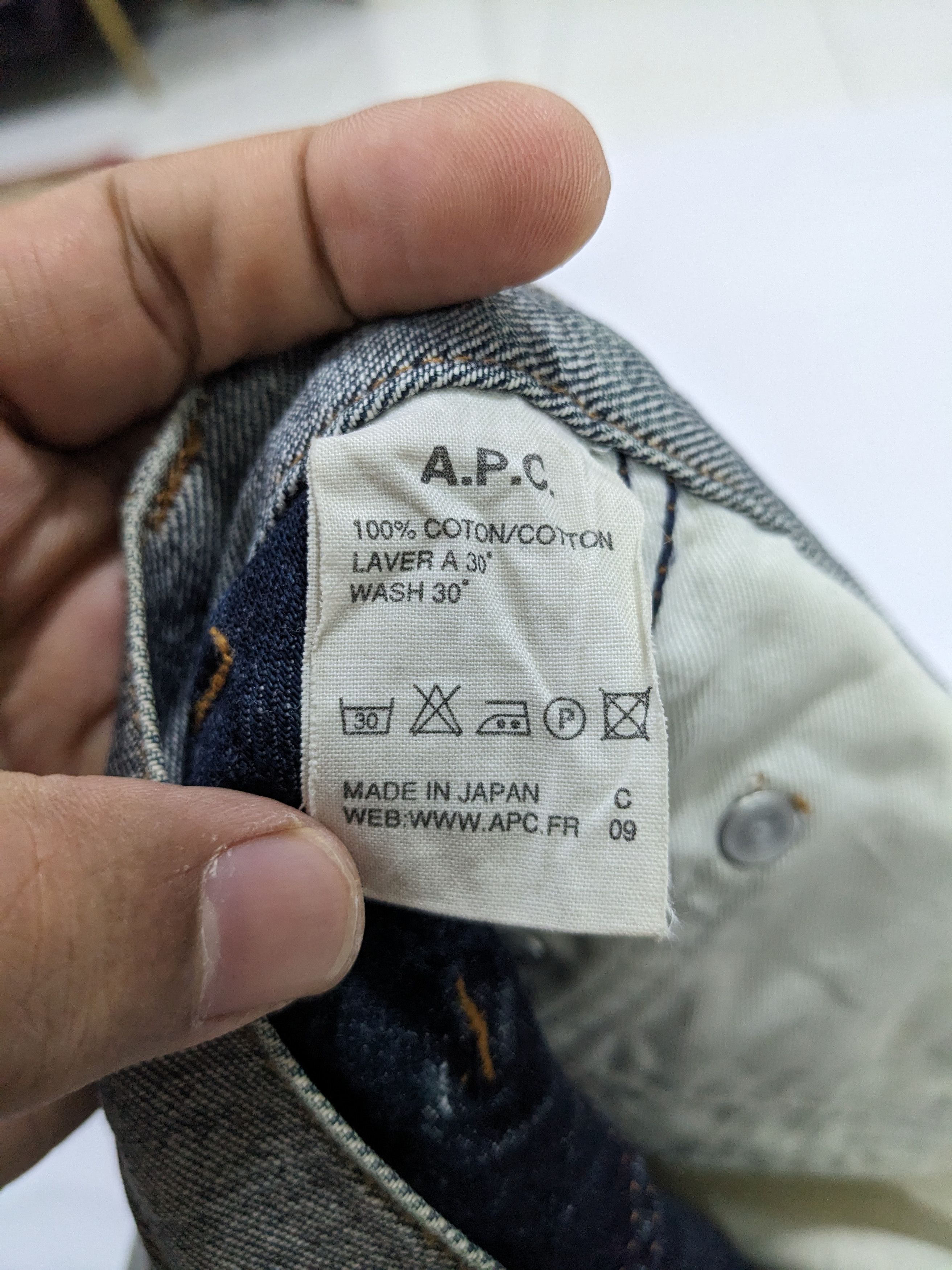 A.P.C. × Vintage Vintage APC 90s Mudwash Distressed Trasher Button fly Jeans Size US 31 - 15 Thumbnail