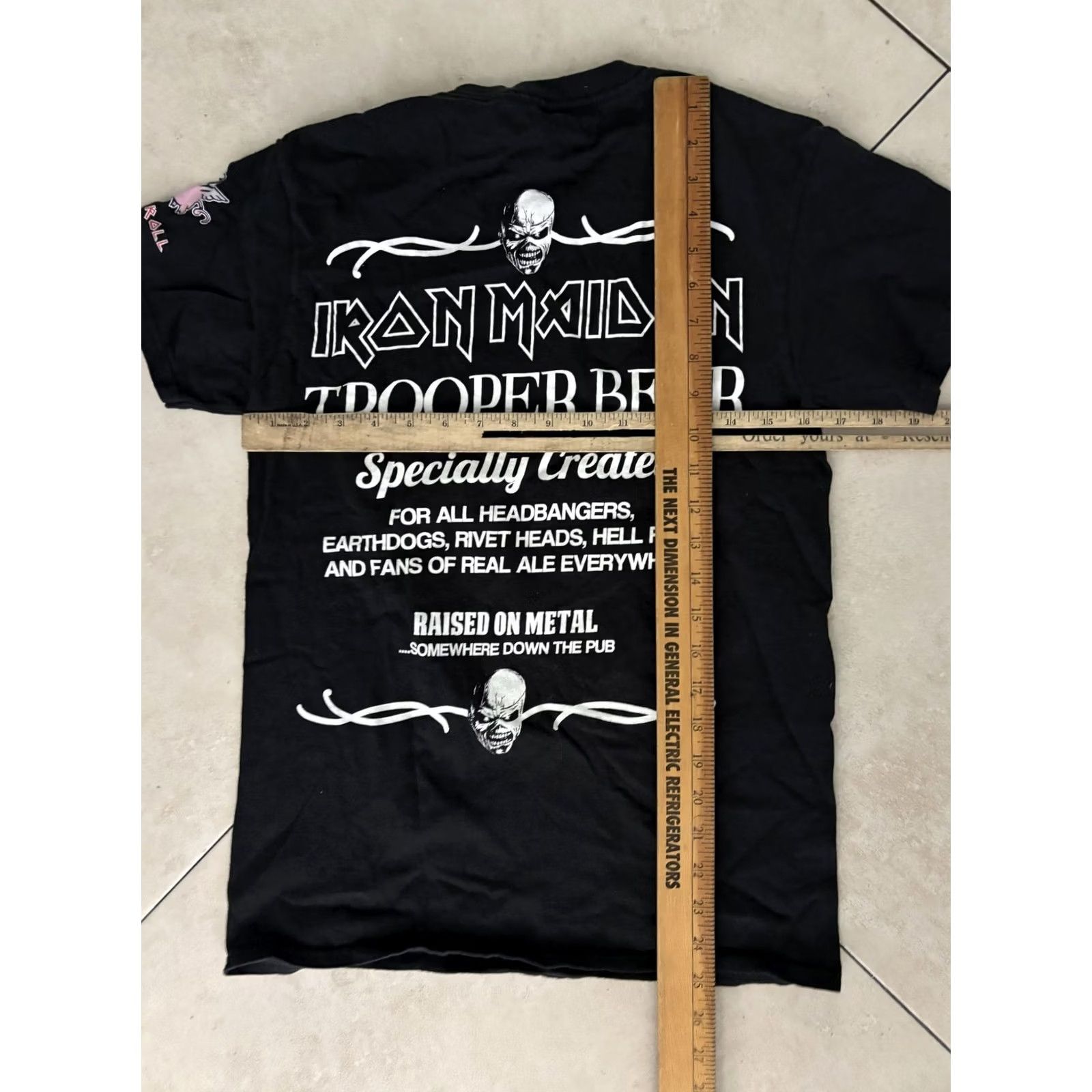 Delta Iron Maiden Trooper Beer Shirt Mens Small Black Rockwall Ribs Robinsons Brewery Vent Graphic Print Eddie Pig Size US S / EU 44-46 / 1 - 6 Thumbnail