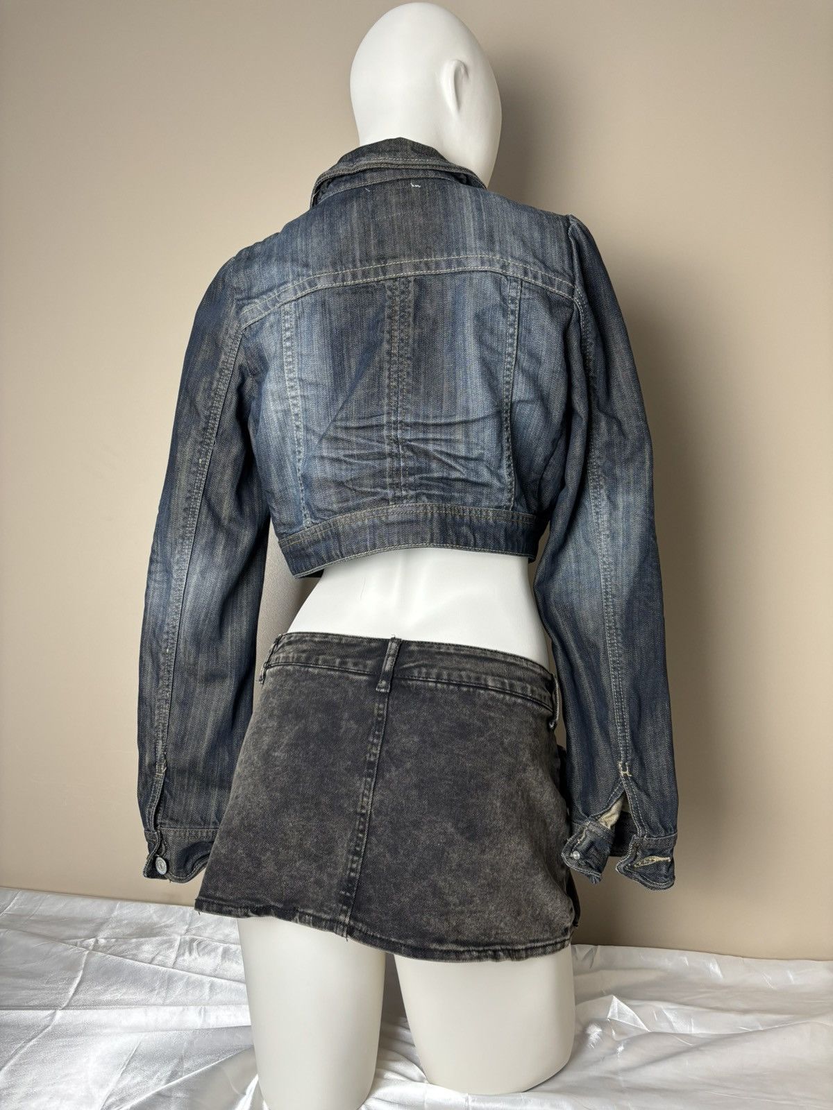 Other Avant garde 2000s cropped denim jacket with wire Size M / US 6-8 / IT 42-44 - 7 Thumbnail