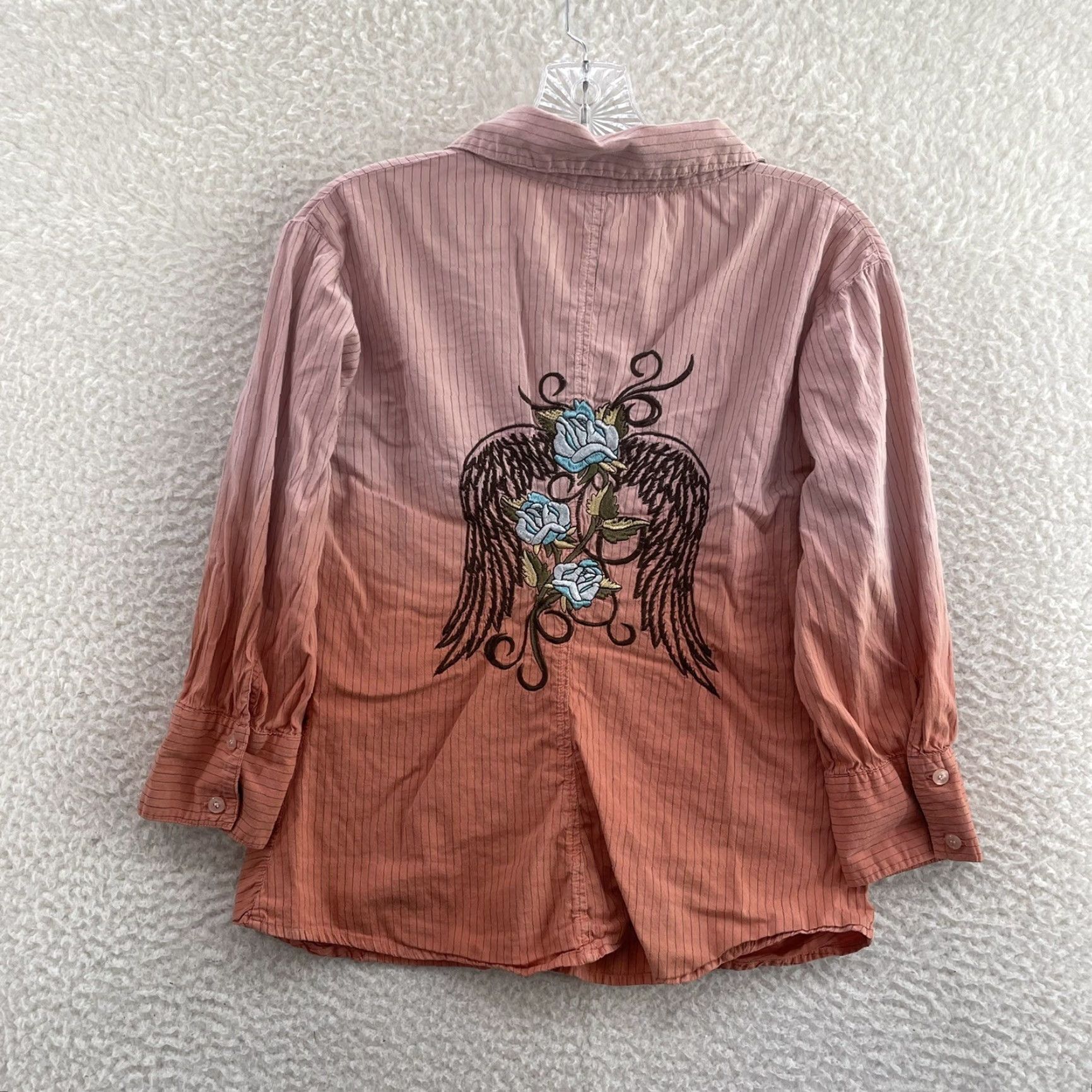 Pinko Y2K Vintage Top Button Blouse Pink Large Boho Fairy Cyber Grunge Whimsigoth Shirt Womens L Size L / US 10 / IT 46 - 2 Thumbnail