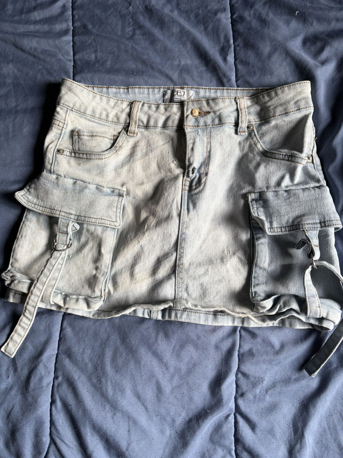 Other BBJ Los Angeles DenimSkirt Light Blue Strap Button Women's S Size 26" / US 2 / IT 38 - 9 Thumbnail