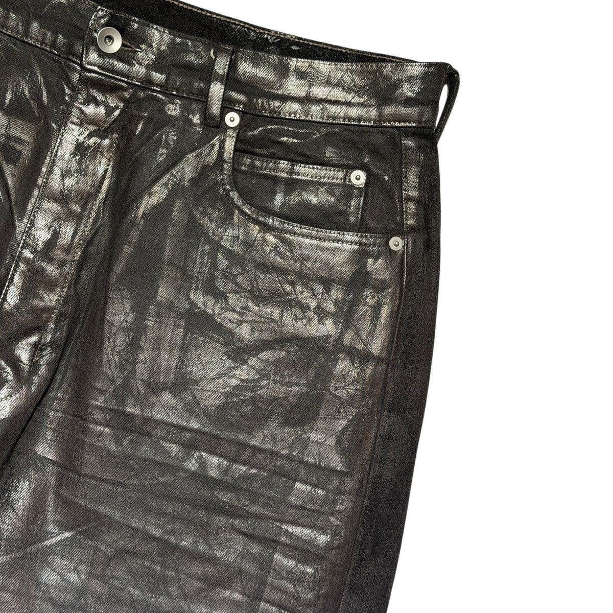 Rick Owens Flared waxed bronze denim Size US 34 / EU 50 - 2 Thumbnail