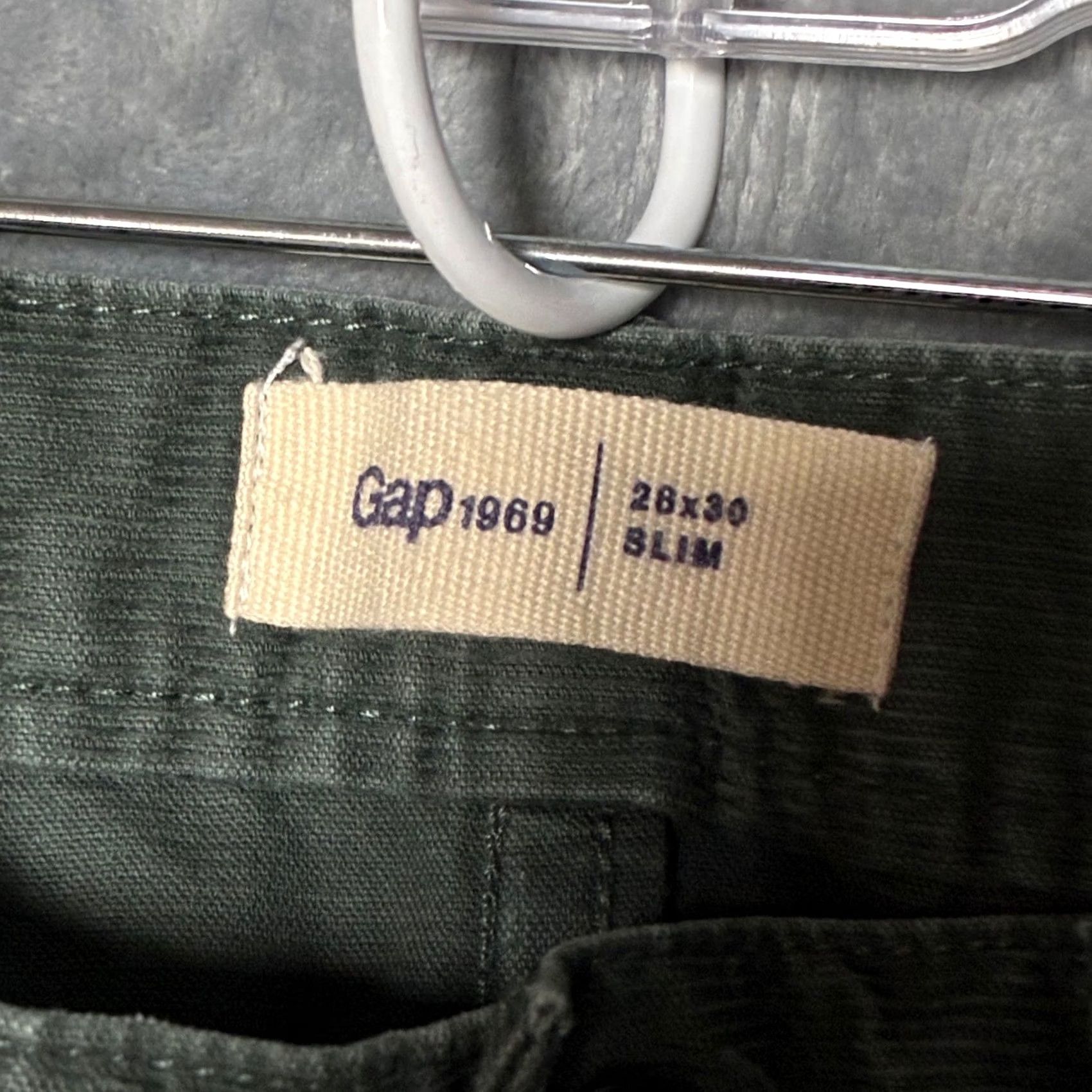 Gap VINTAGE Gap 1969 Slim Fit Corduroy Pants Men Green 28x30 Casual Everyday Size US 28 / EU 44 - 6 Thumbnail