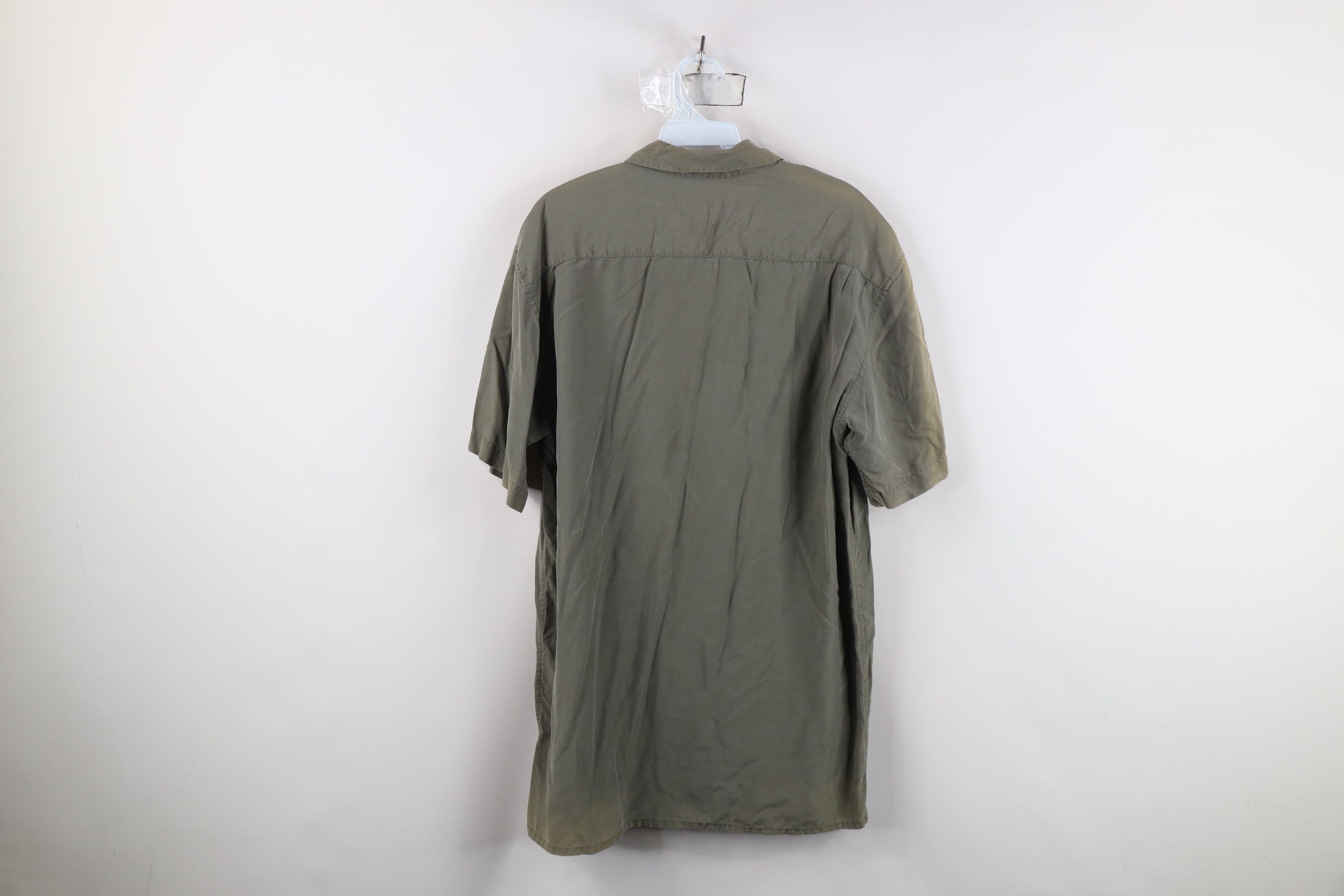 Vintage Vintage 90s Streetwear Collar Board Button Shirt Green Size US S / EU 44-46 / 1 - 12 Thumbnail