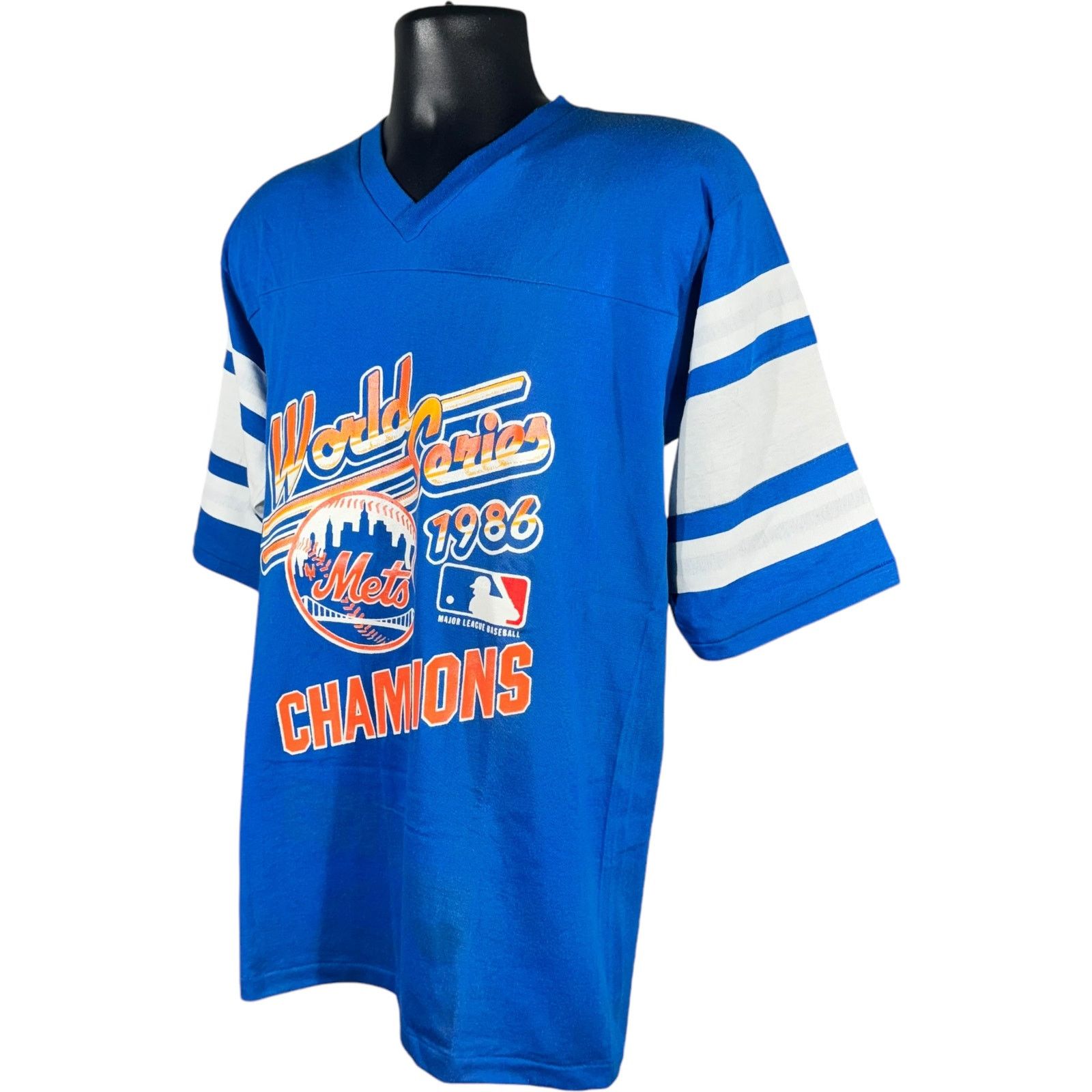 Logo 7 Vintage New York Mets World Series Champions Tee 1986 Size US M / EU 48-50 / 2 - 3 Thumbnail