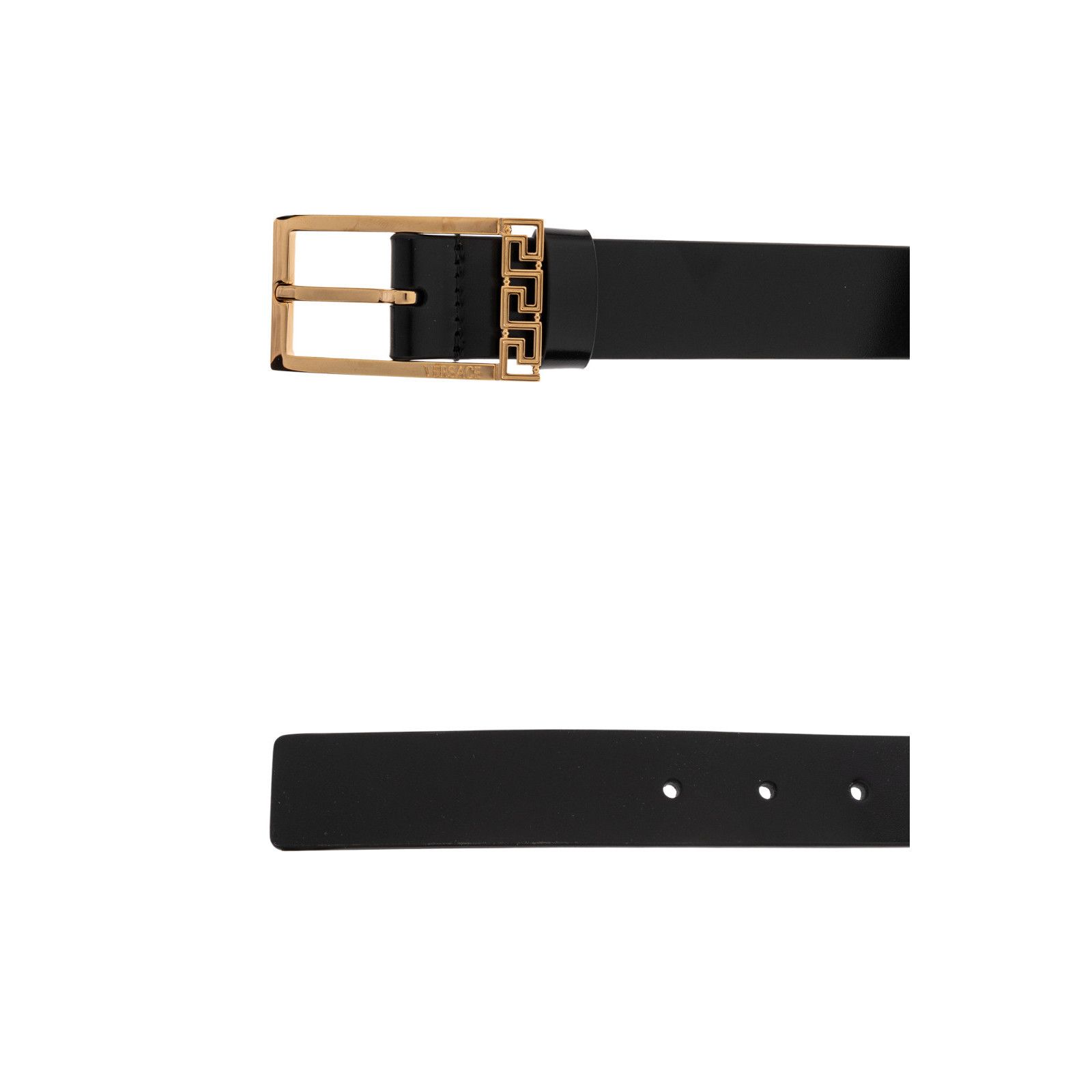 Versace VERSACE Black Leather Belt New & Authentic (Men's size:75;) Size ONE SIZE - 3 Thumbnail