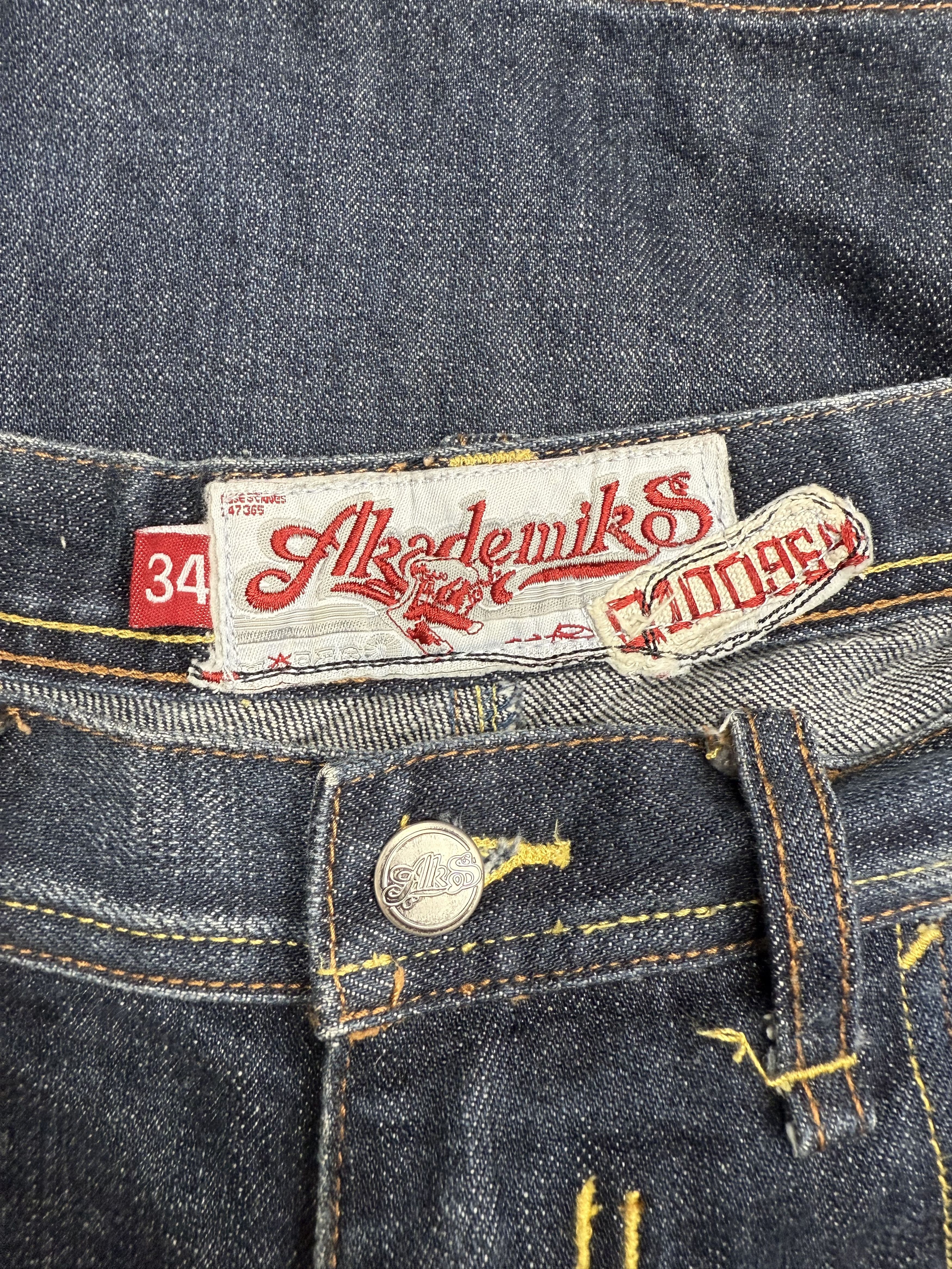 Akademiks Vintage Y2K Akademiks Baggy Shorts Denim Jorts Size US 34 / EU 50 - 7 Thumbnail