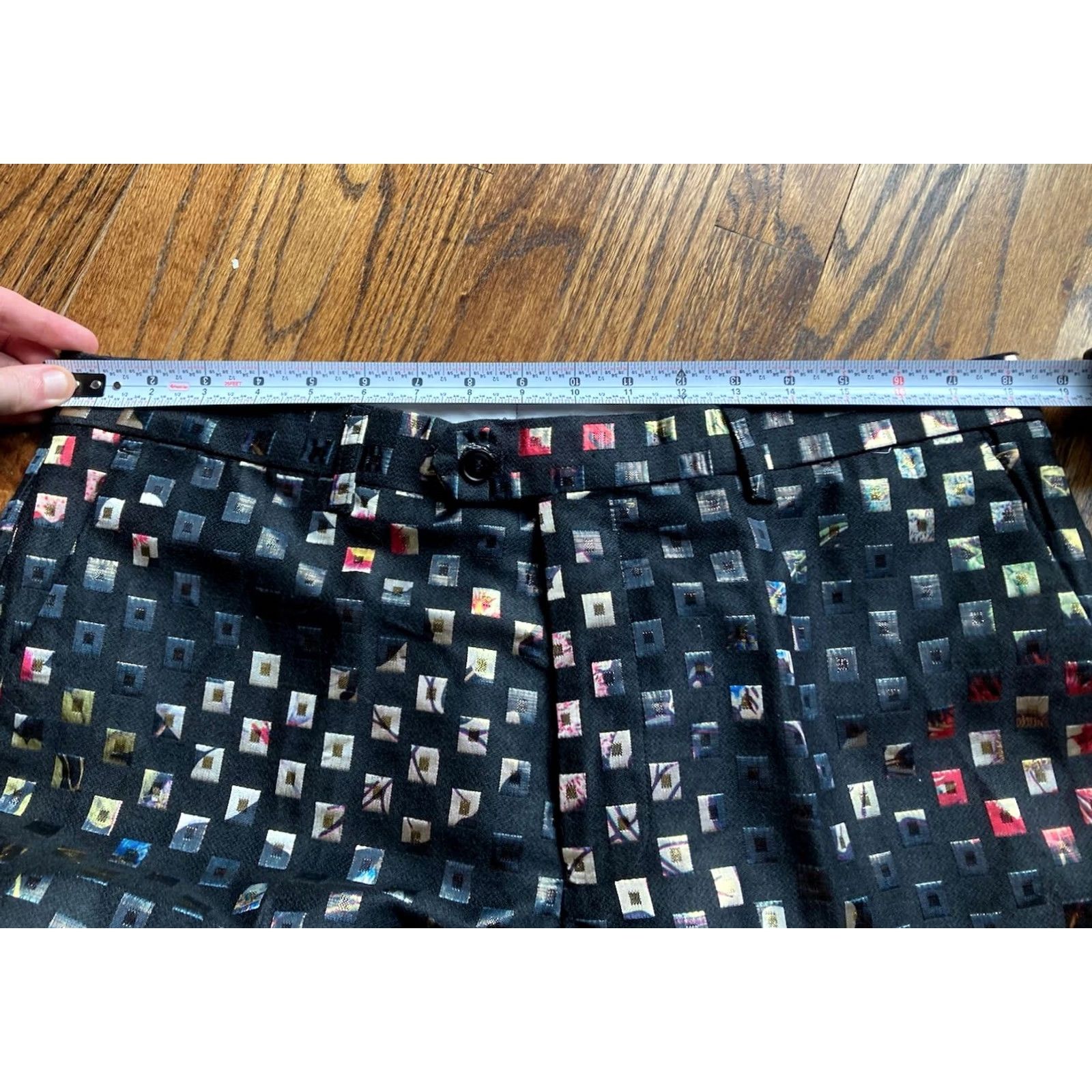 Vintage Devil’s Advocate Dress Pants Mens 36x28 Black Geometric Metallic Slacks Size US 36 / EU 52 - 6 Thumbnail