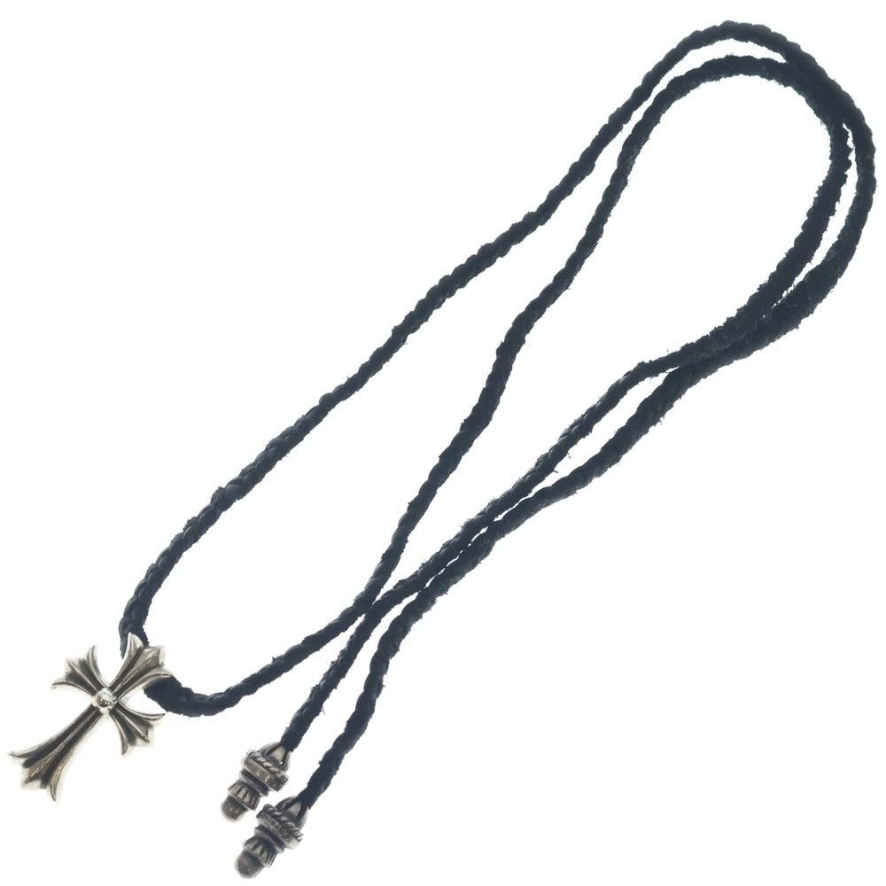 Chrome Hearts Chrome Hearts Cross Crimp Leather Necklace Size ONE SIZE - 2 Thumbnail